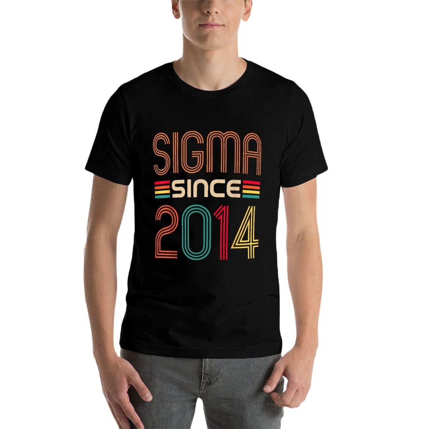 Sigma Since 2014 11th Birthday Retro Funny Slang Sigma Rizz Vintage-inspired T-Shirt