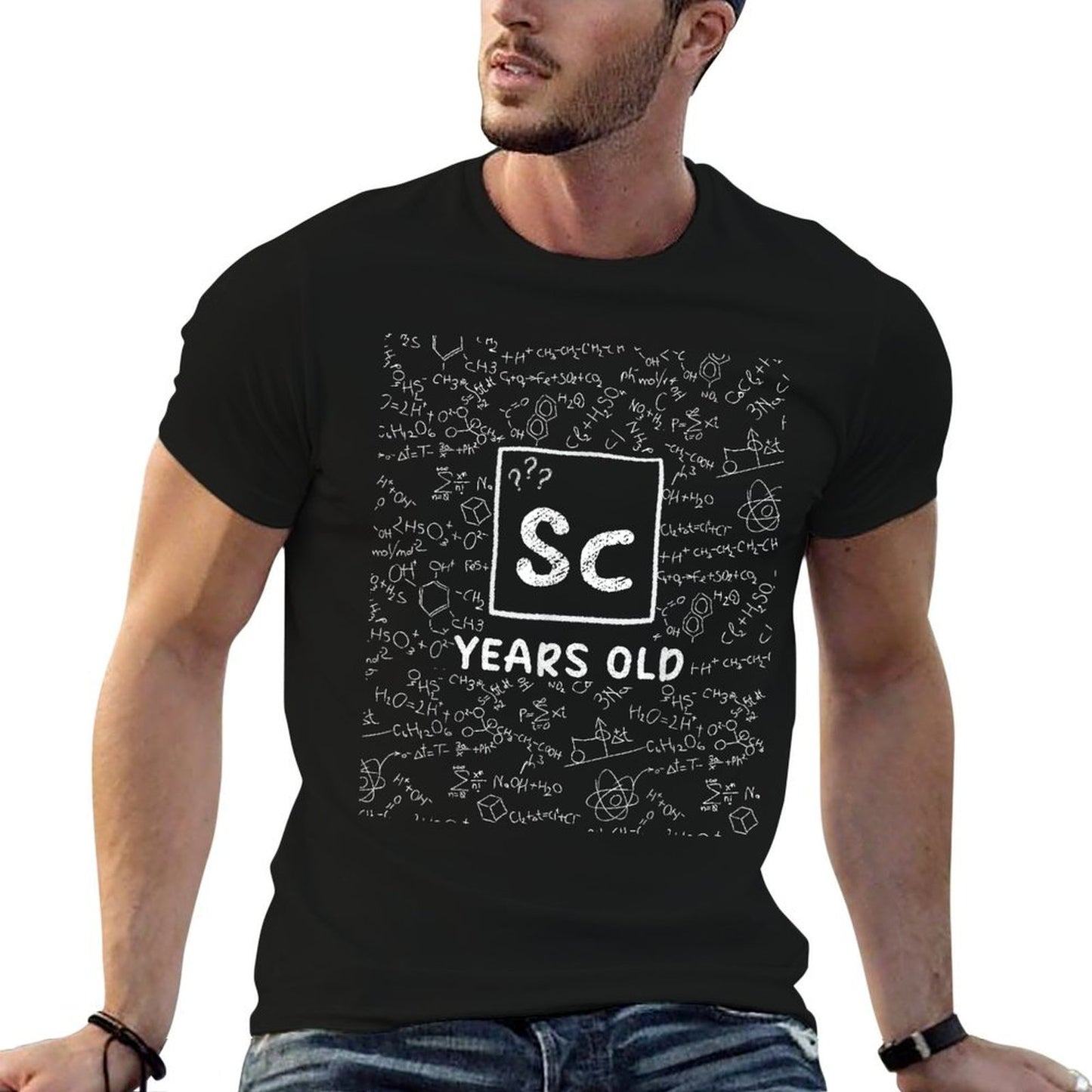 21st Birthday Design Periodic Table Of Elements 21 Years Old Fade-proof Color T-Shirt