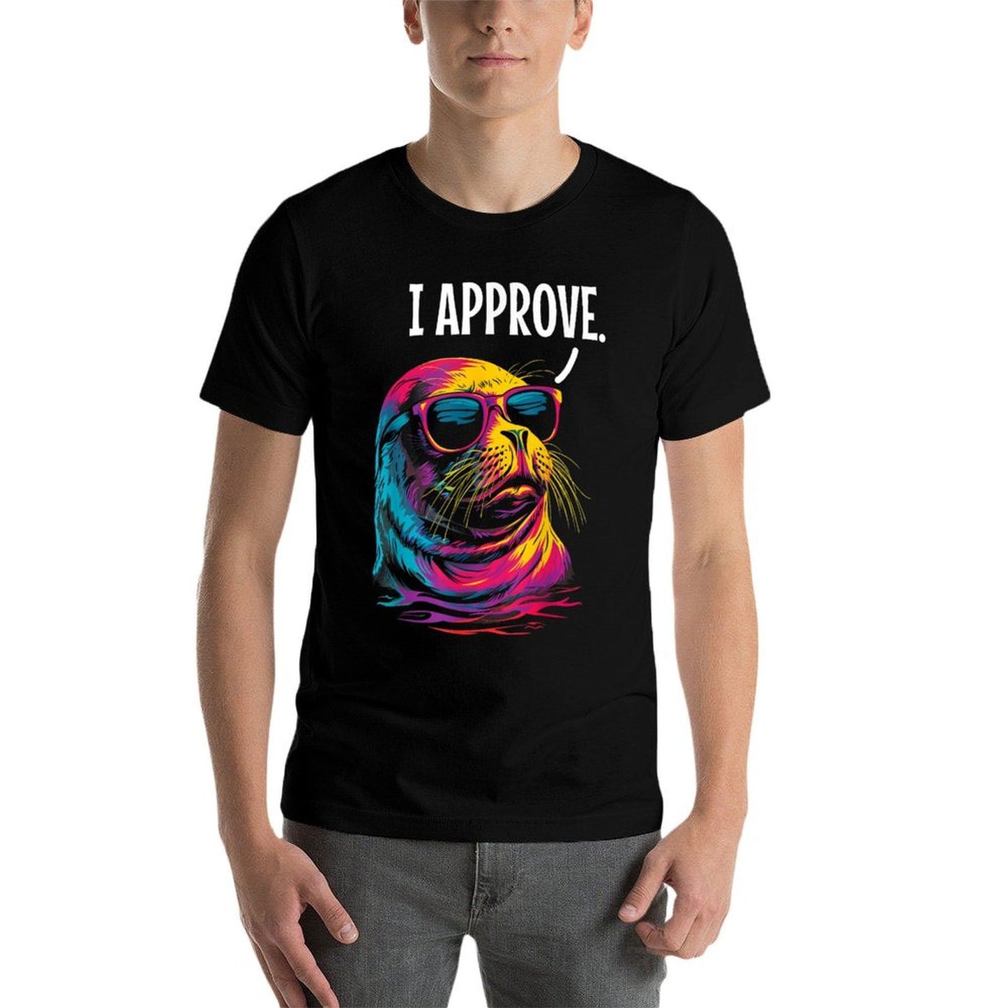Seal Of Approval Funny Sea Lion Seal Lover Stretchy T-Shirt