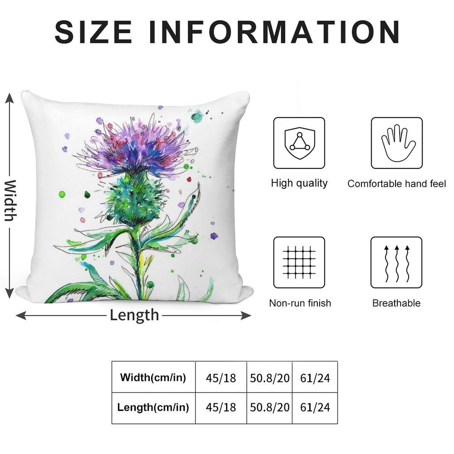 Thistle #1 Soft Warmth Comfort Throw Pillow