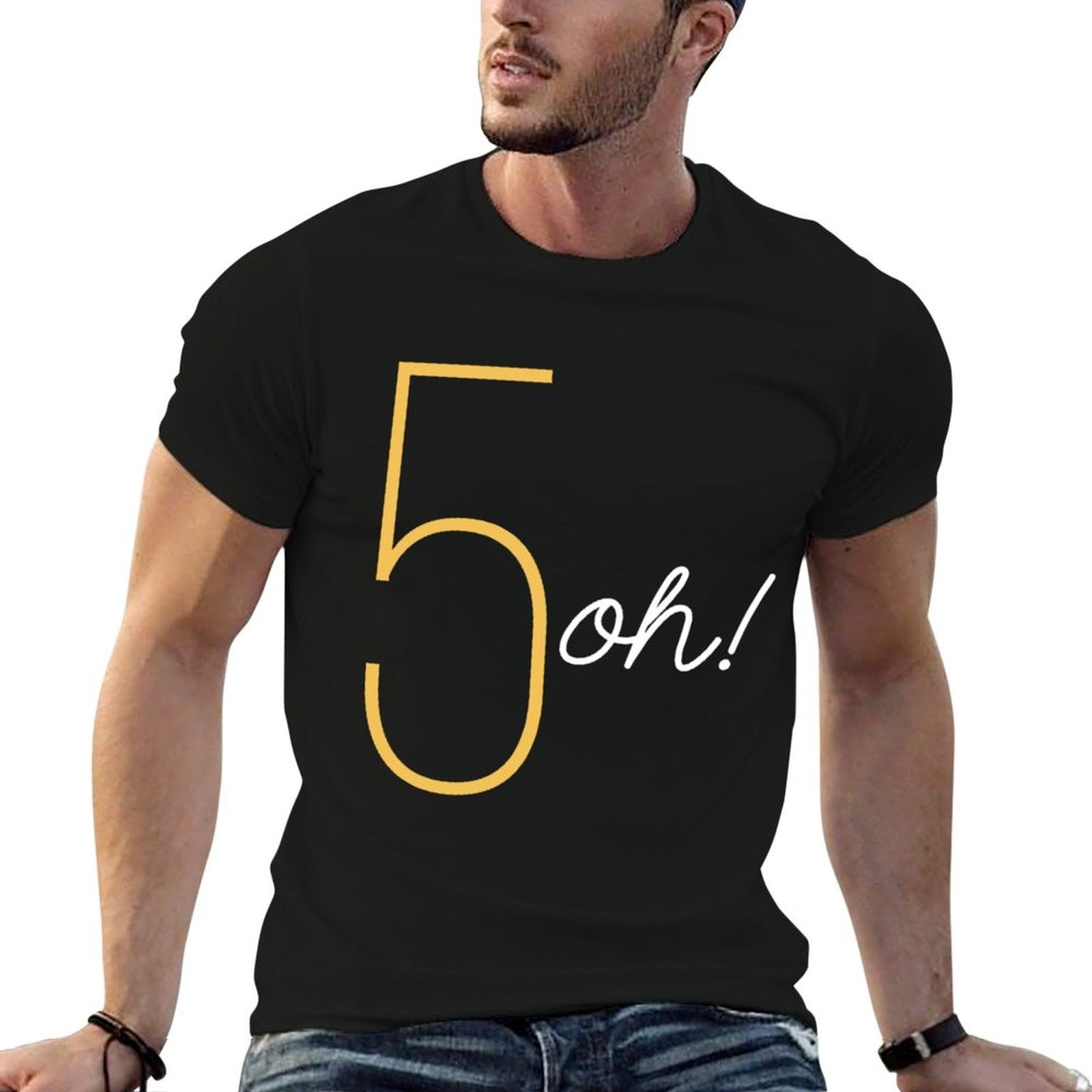 50th Birthday Big Five Oh Fifty 50 Birthday  Odor-resistant T-Shirt
