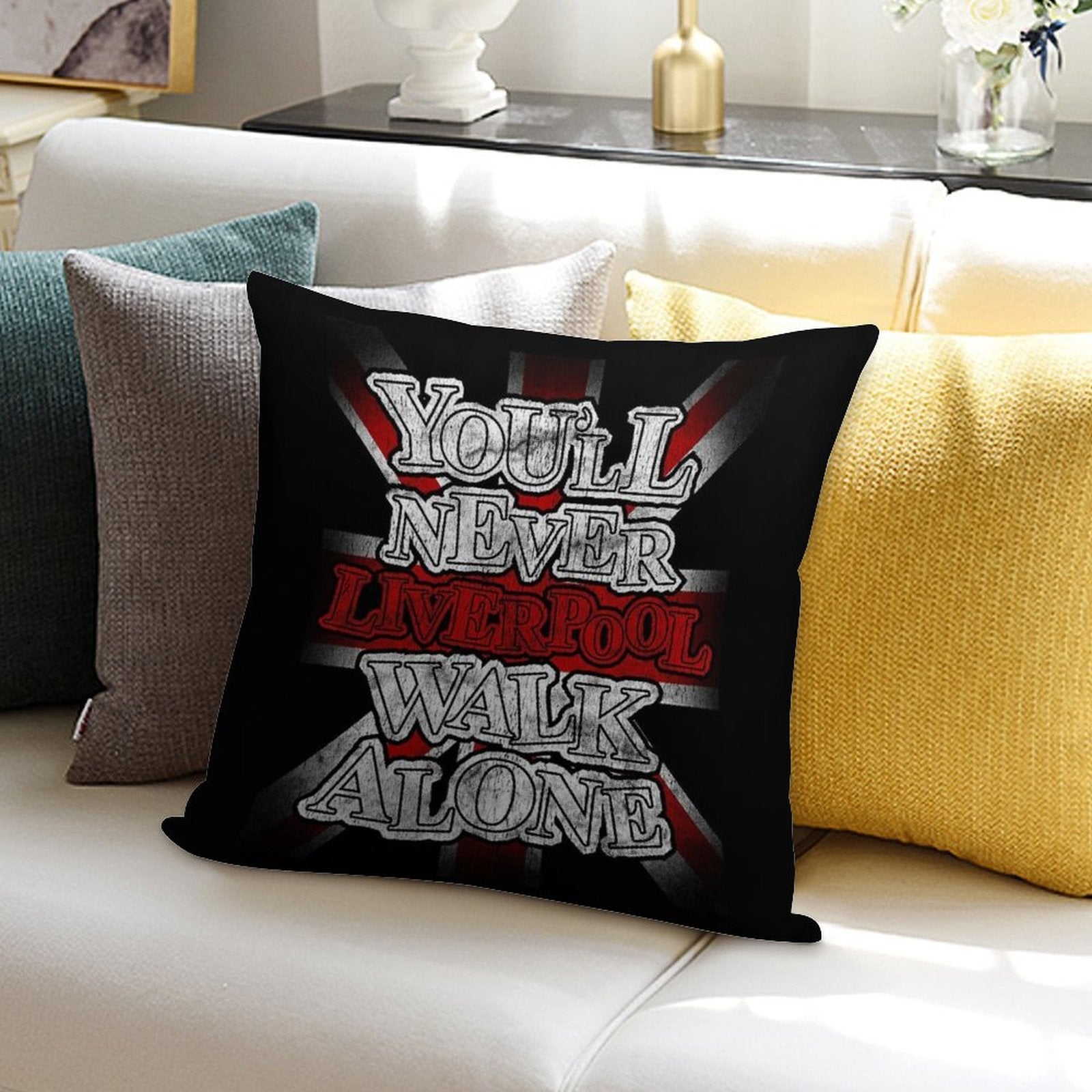 Liverpool - You'll Never Walk Alone Soft Ultra-Soft Texture Throw Pillow