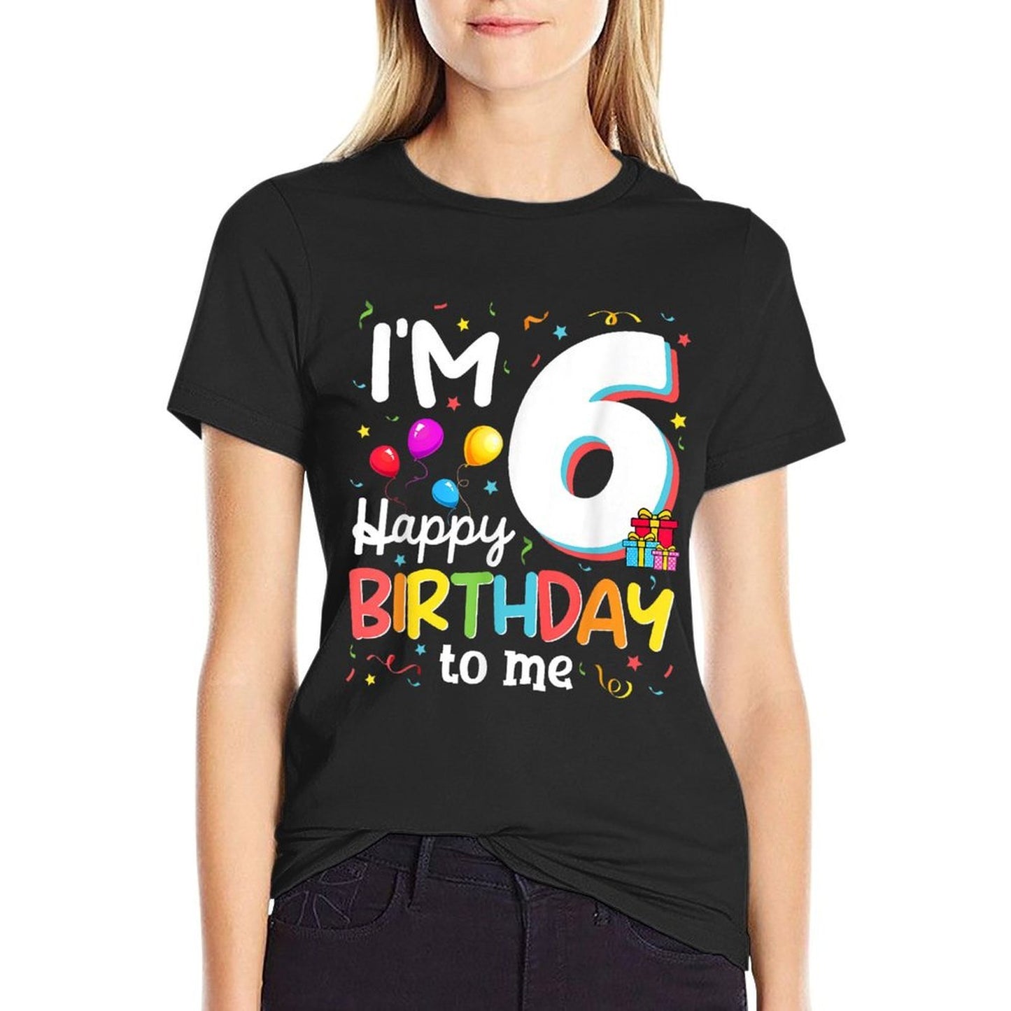 Six 6th Bday Party Happy Birthday Boy 6yr Girl 6 Years Old Soft T-Shirt
