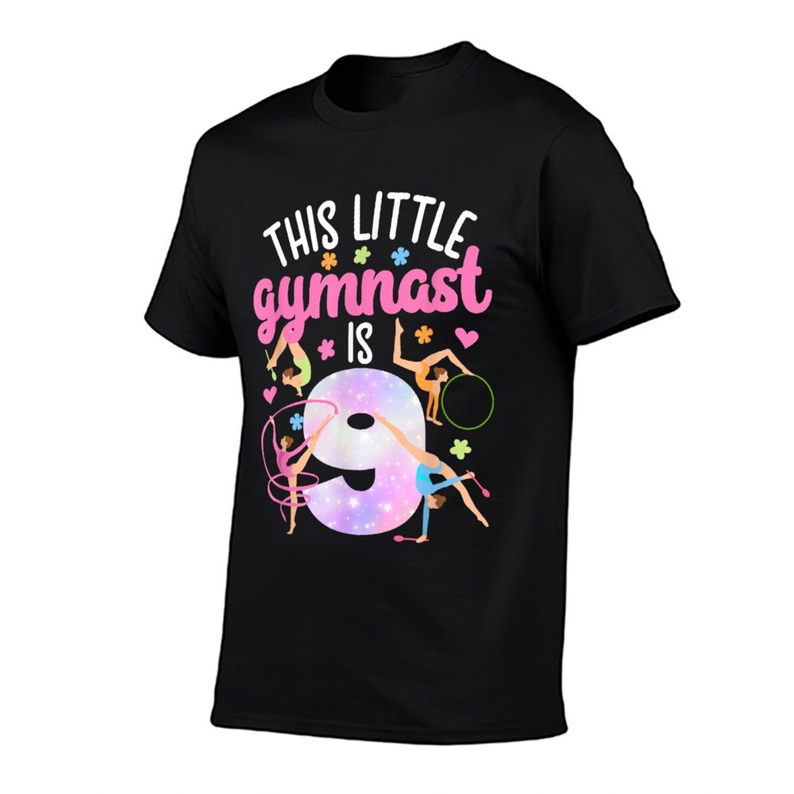9th Gymnast Birthday Party Nine Year Old Gymnastics Girl  Quick-drying T-Shirt