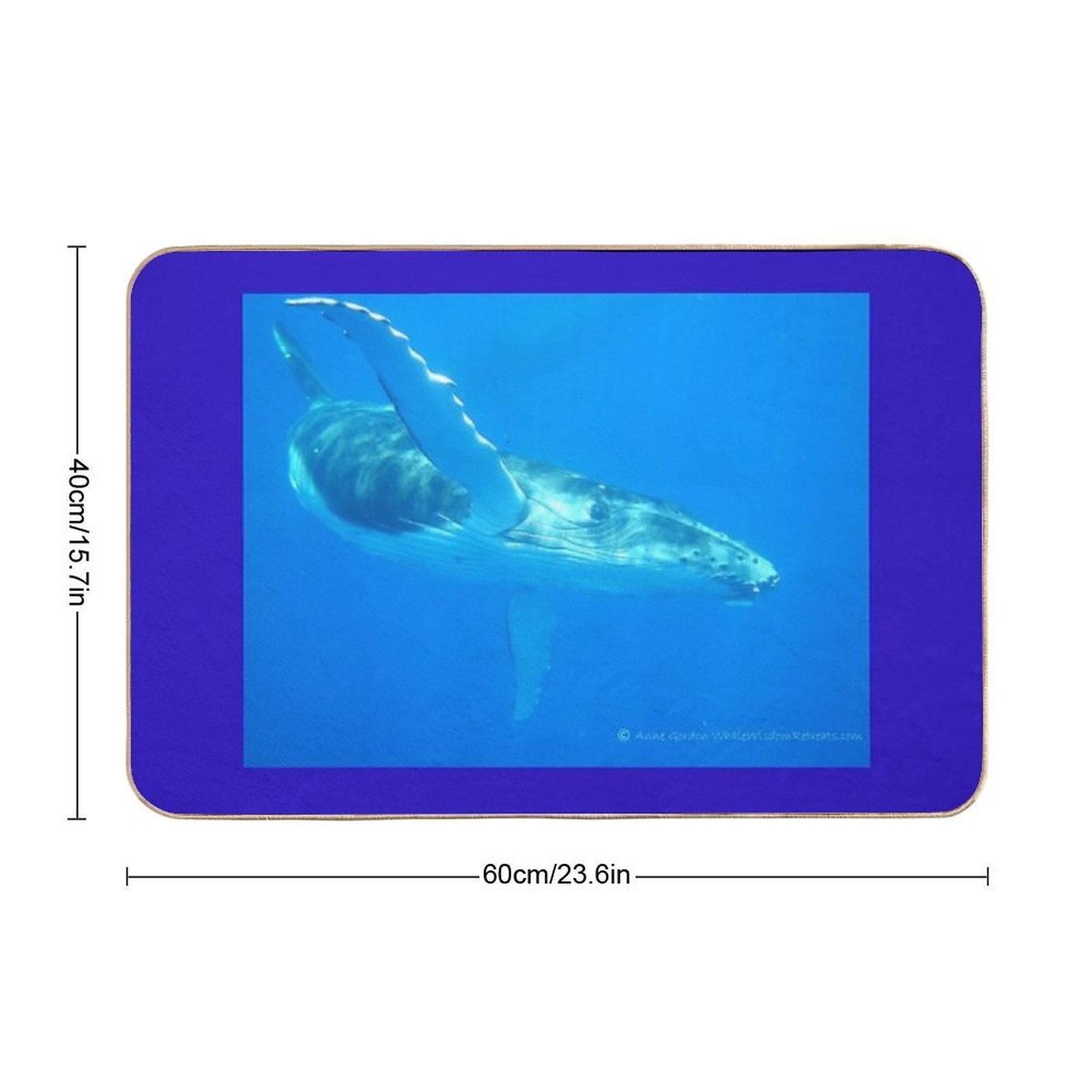 'Flying' Humpback Whale Calf - Moorea 2023  Toxin-Free Bath Mat