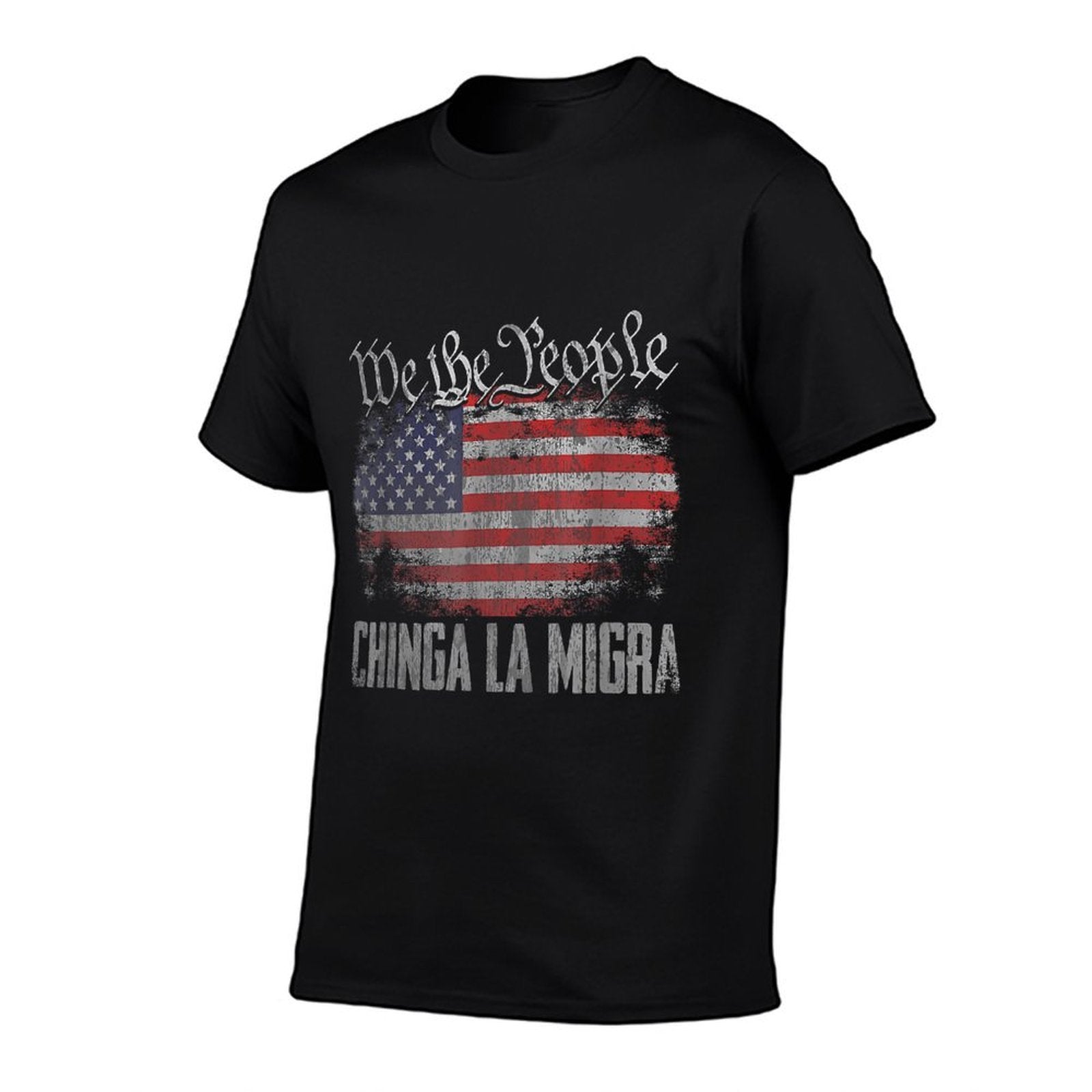 America Vintage Chinga La Migra For Men Women  Polyester Blend T-Shirt