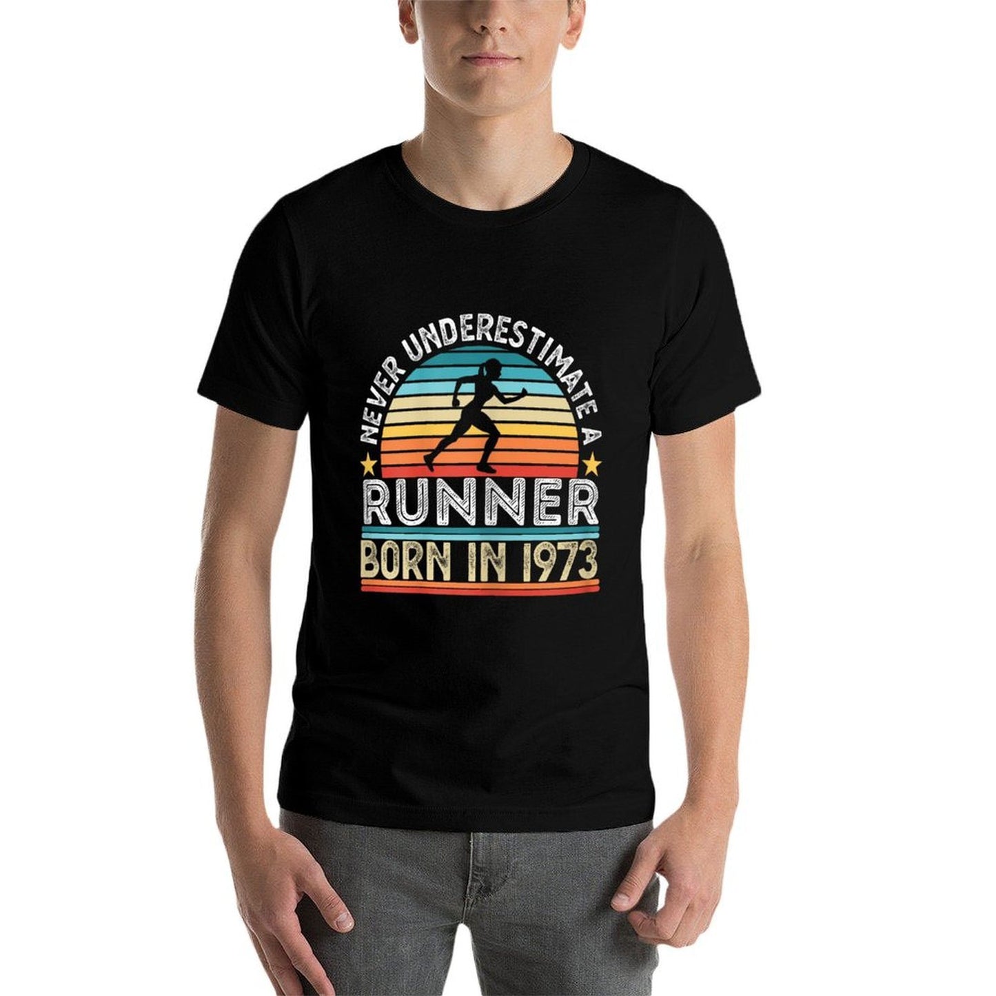 Runner Born 1973 50th Birthday Running Gifts Womens Durable T-Shirt