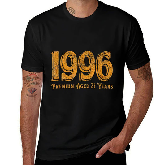 Retro 21st Birthday for Men And Women Born in 1996  Easy-care T-Shirt