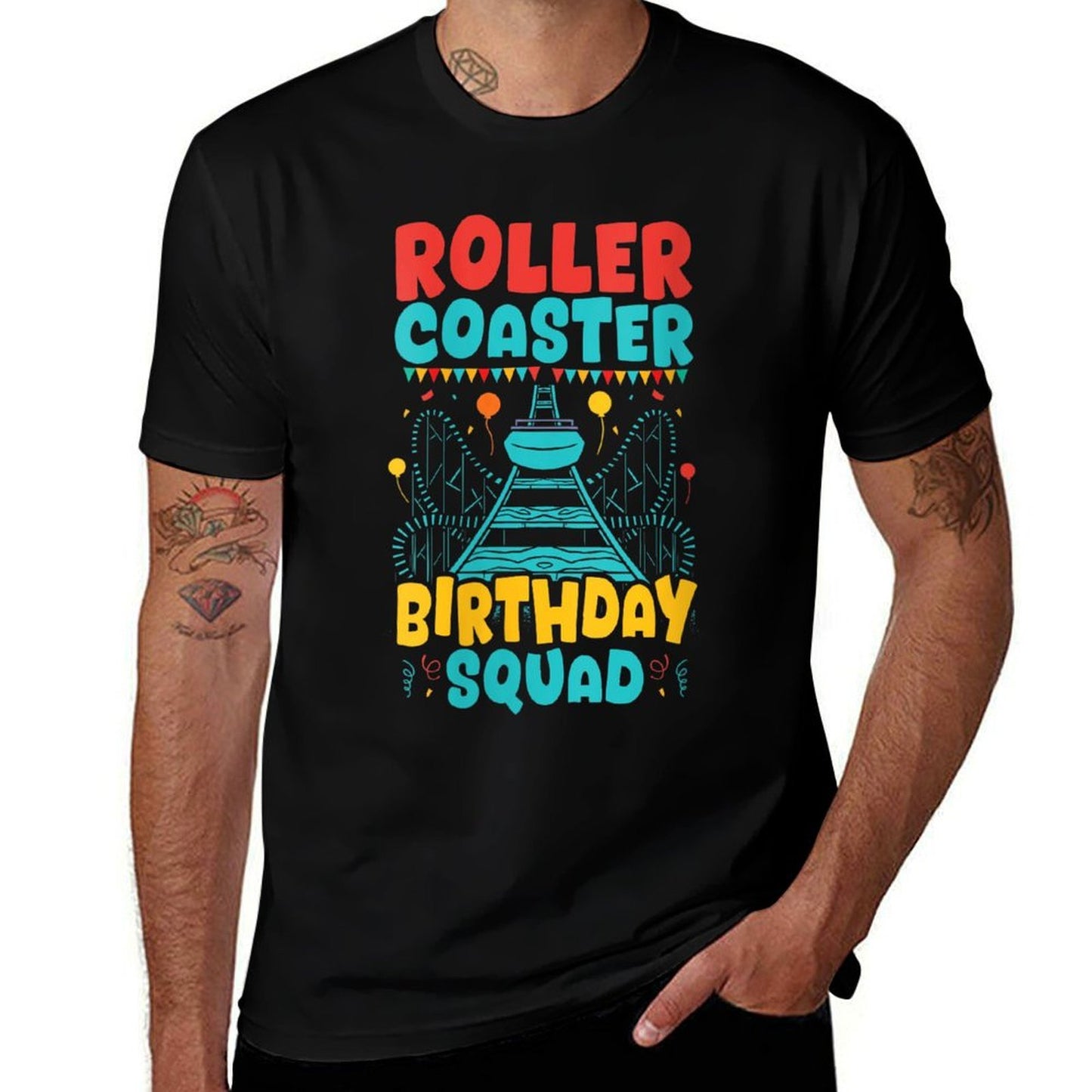 Womens Kids Roller Coaster Crew Roller Coaster Birthday Eco-friendly Material T-Shirt