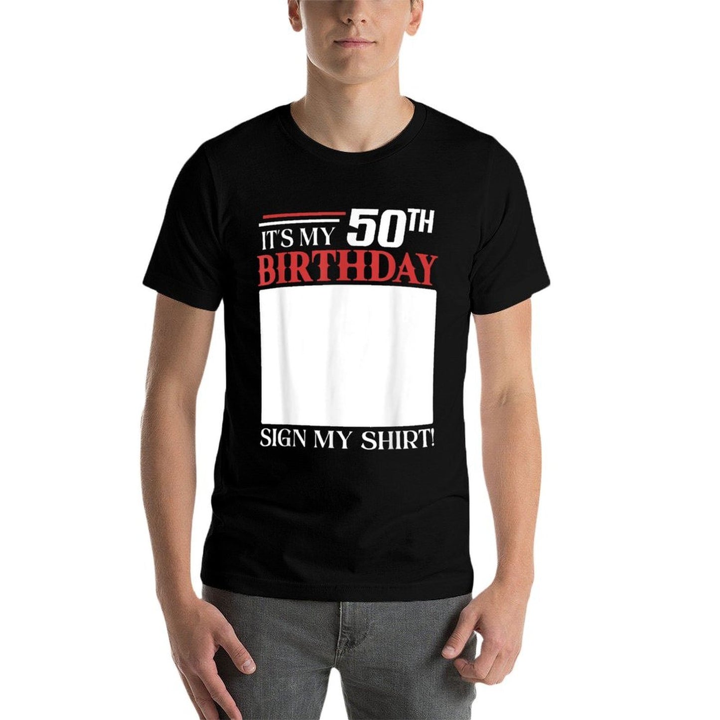 50 Year Old Birthday Gifts Its My 50th Birthday Sign My  Trendy Pattern T-Shirt