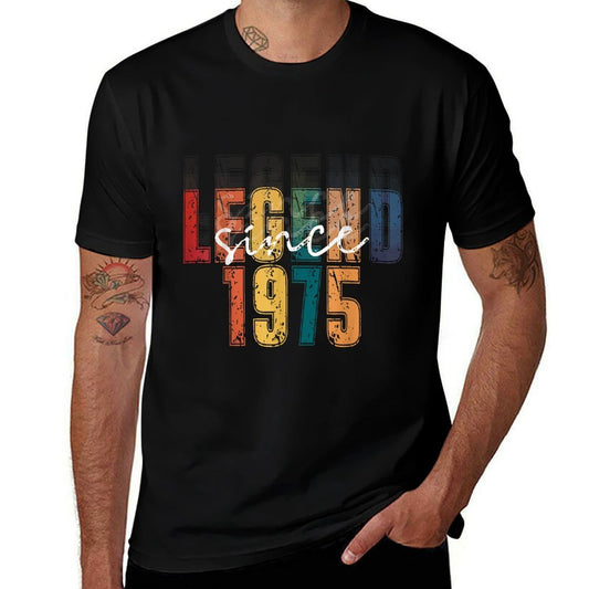 50 Year Old Legend Since 1975 50th Birthday Men Women  Cotton T-Shirt