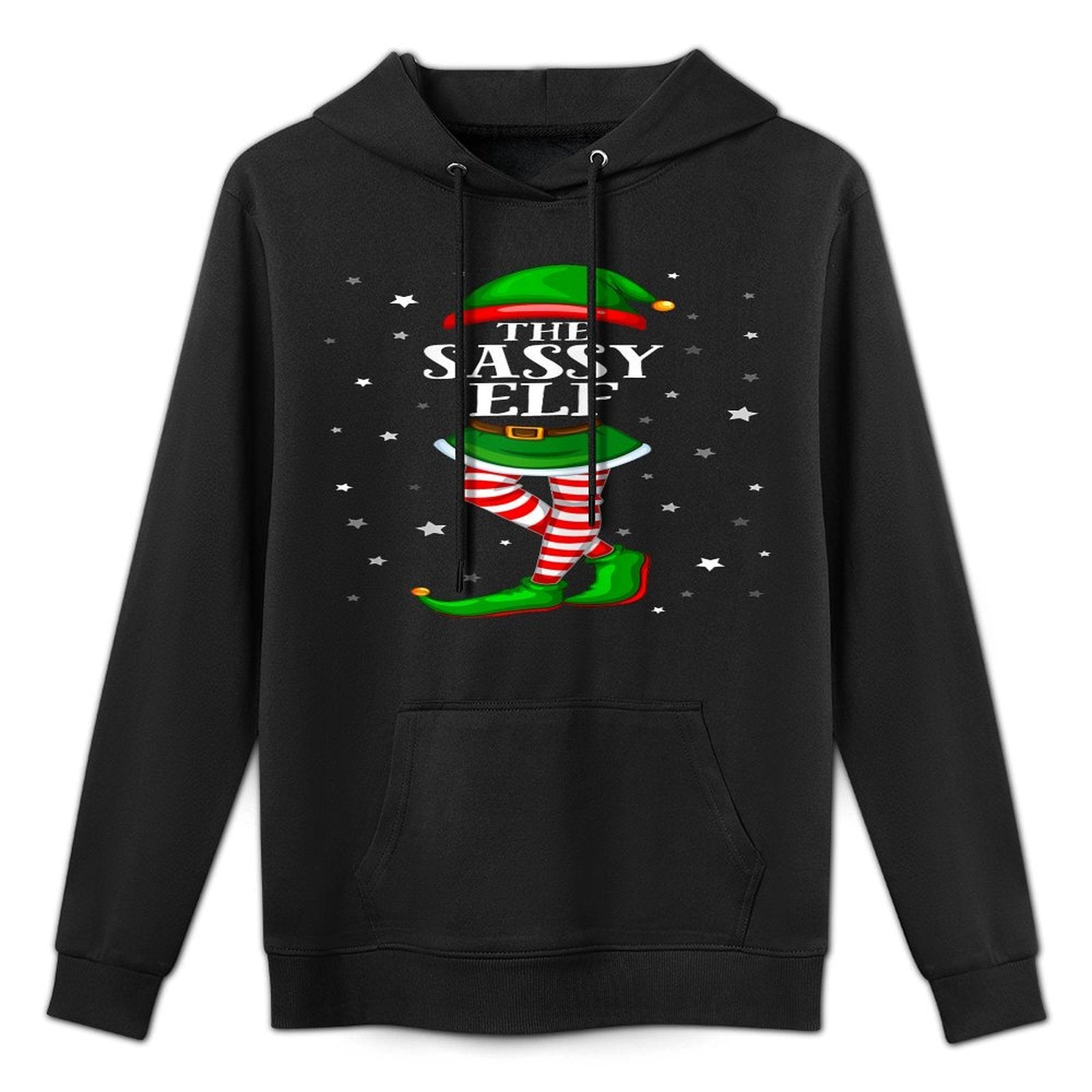 Im The Sassy Elf Matching Christmas Forn Girls Kid Women Breathable Fabric Hoodie