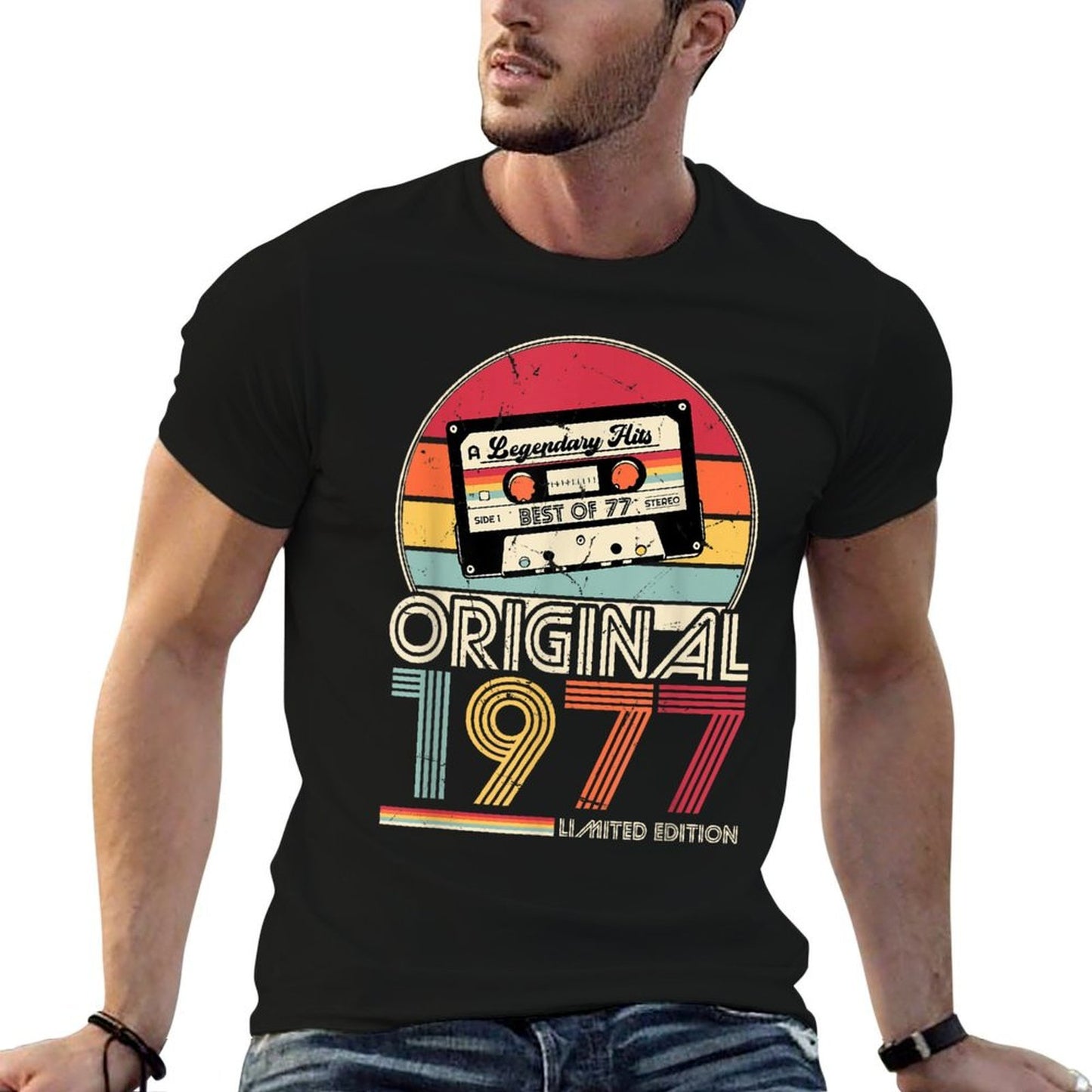 1977 Vintage Birthday Retro Limited Edition Men Woman Versatile T-Shirt