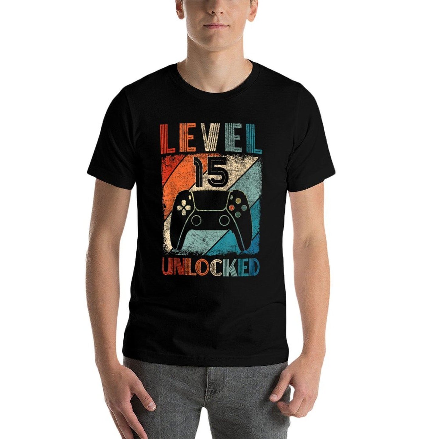 Vintage Level 15 Unlocked Video Gamer 15th Birthday Durable T-Shirt