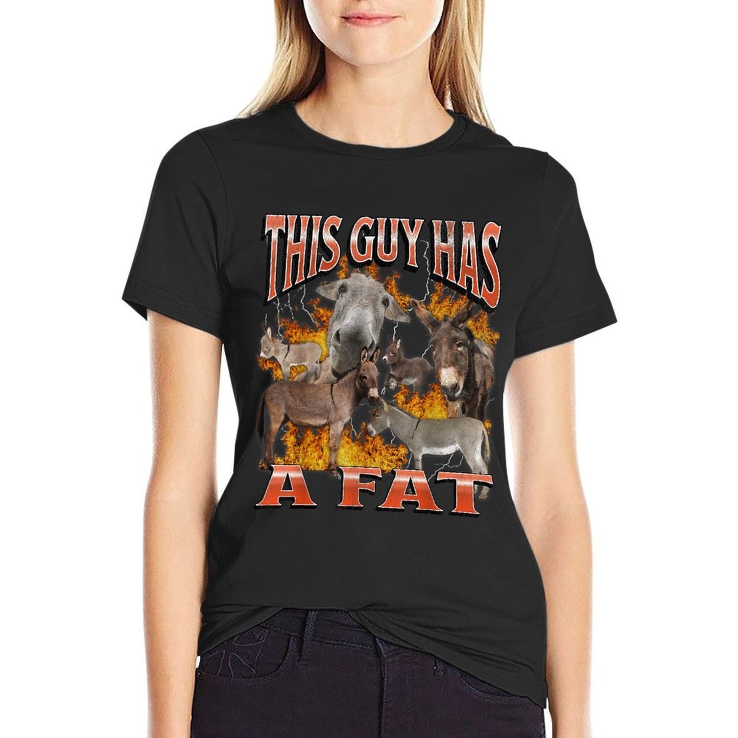 This Guy Funny Offensive Donkey Meme Bootleg High-quality Stitching T-Shirt