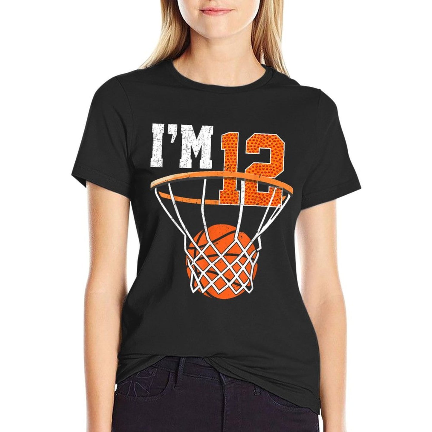 12th Birthday Boys Basketball 12 Year Old Birthday Easy-care T-Shirt