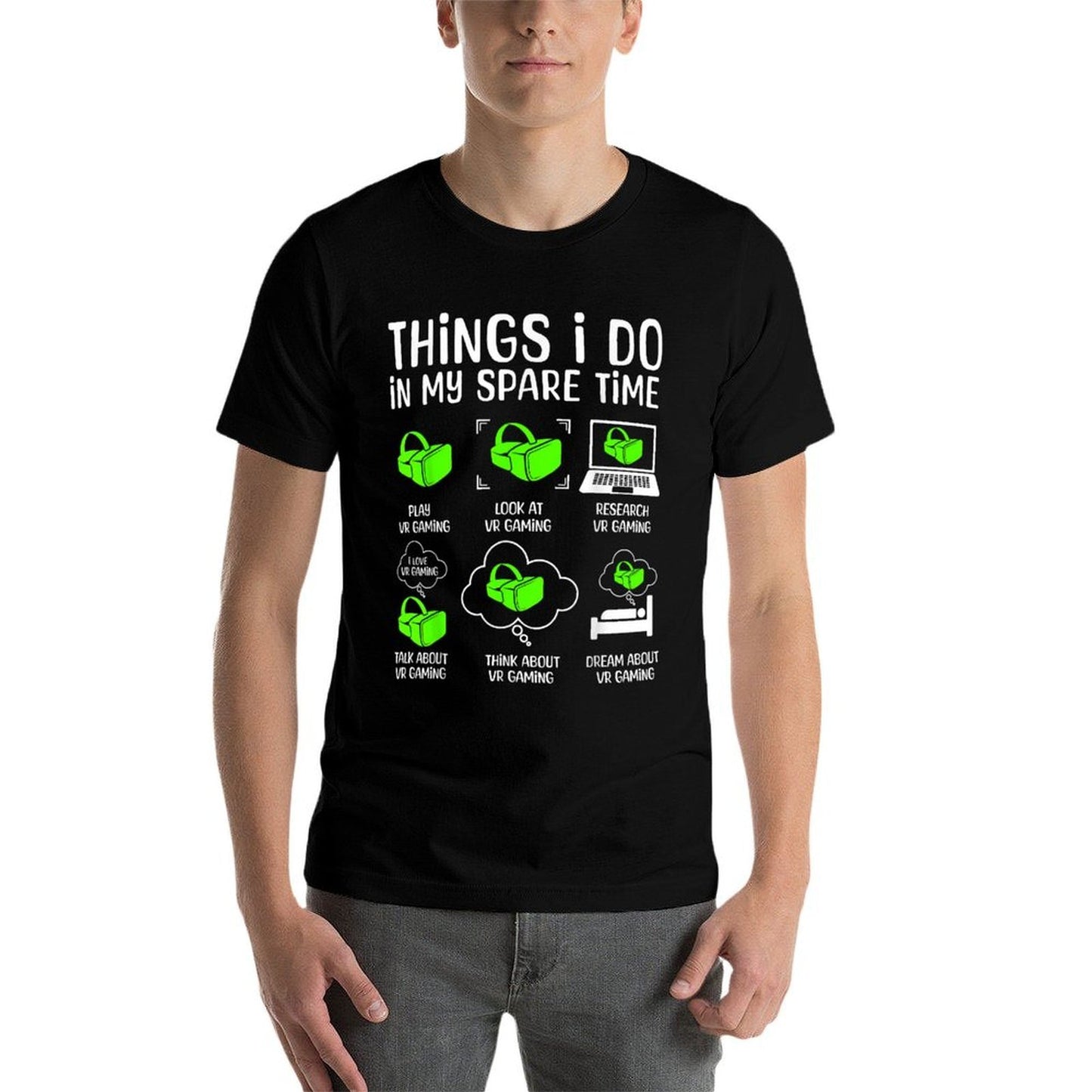 Virtual Reality VR For Men Boys Gaming Gamer Headset Moisture-wicking T-Shirt