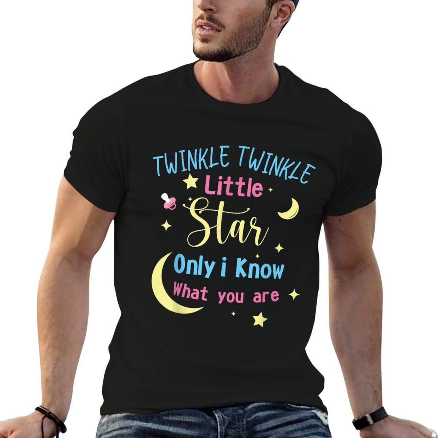 Twinkle Twinkle Little Star Only I Know What You Are Funny G Heathered Texture T-Shirt