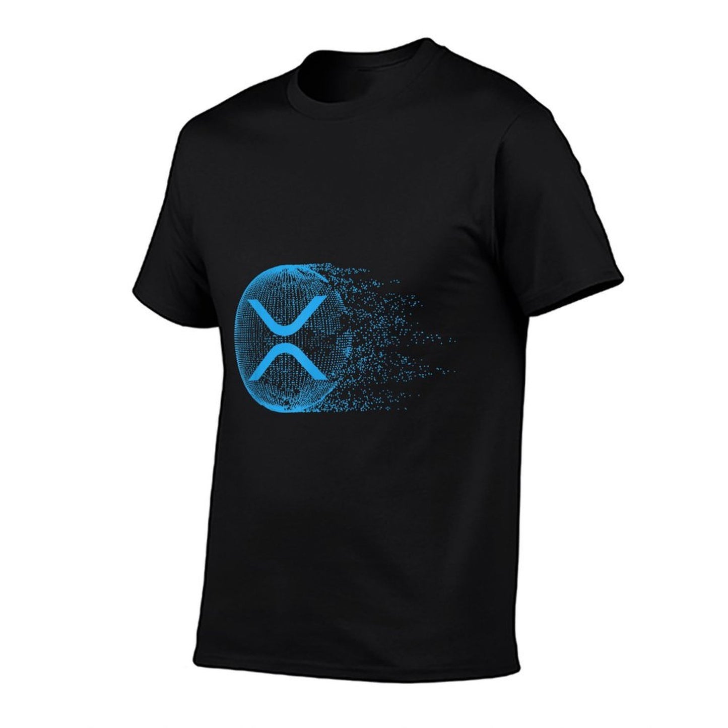 XRP Abstracts for Men And Women Unisex-Adults Black Small Modern Easy-care T-Shirt