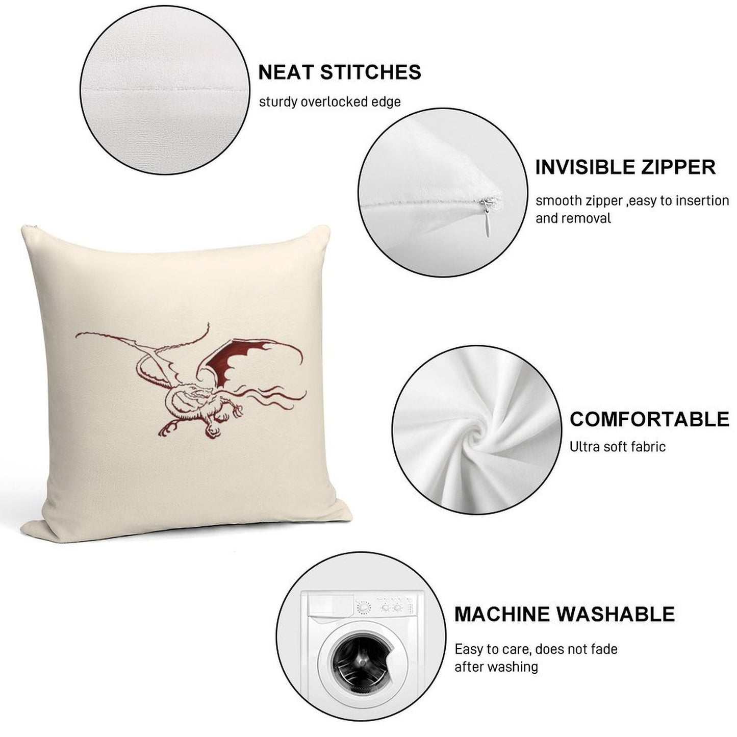 Smaug Soft Luxury Feel Throw Pillow