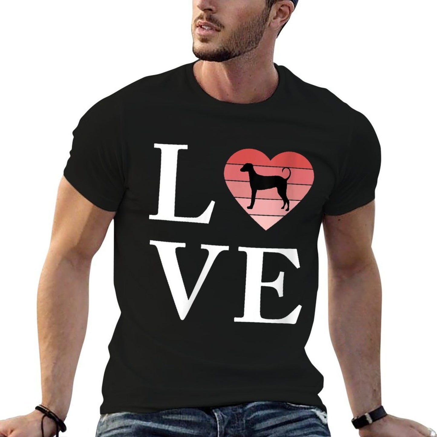 Womens Dog Breed Rajapalayam Word Love Typography Retro Moisture-wicking T-Shirt