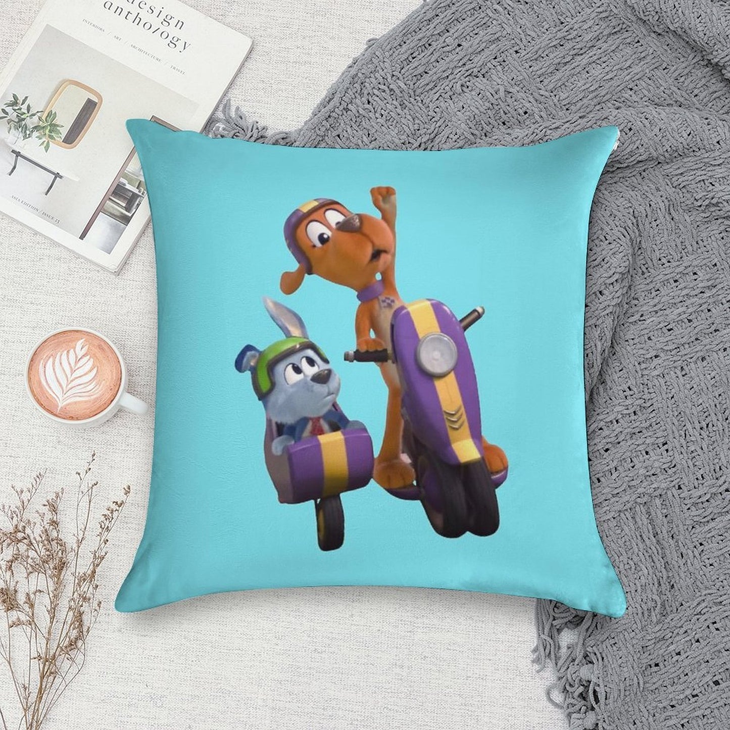 Go Dog Go Show Soft Fade-Resistant Throw Pillow
