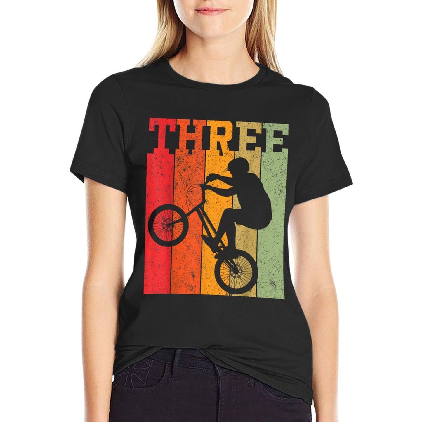 3rd Birthday Boys 3 Year Old Three BMX Bike Racing Bicycle Versatile T-Shirt