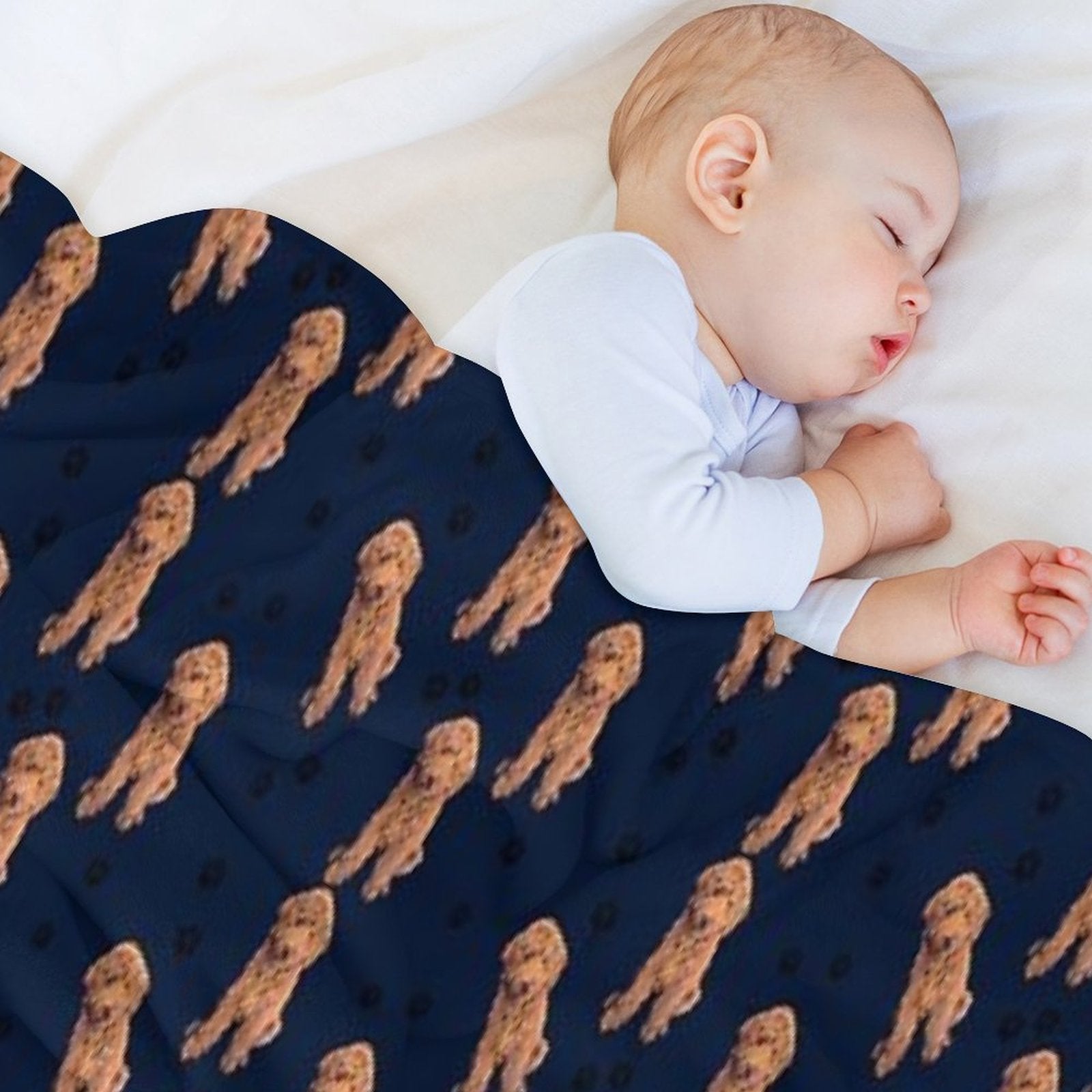 Red Goldendoodle Wrinkle-free Throw Blanket