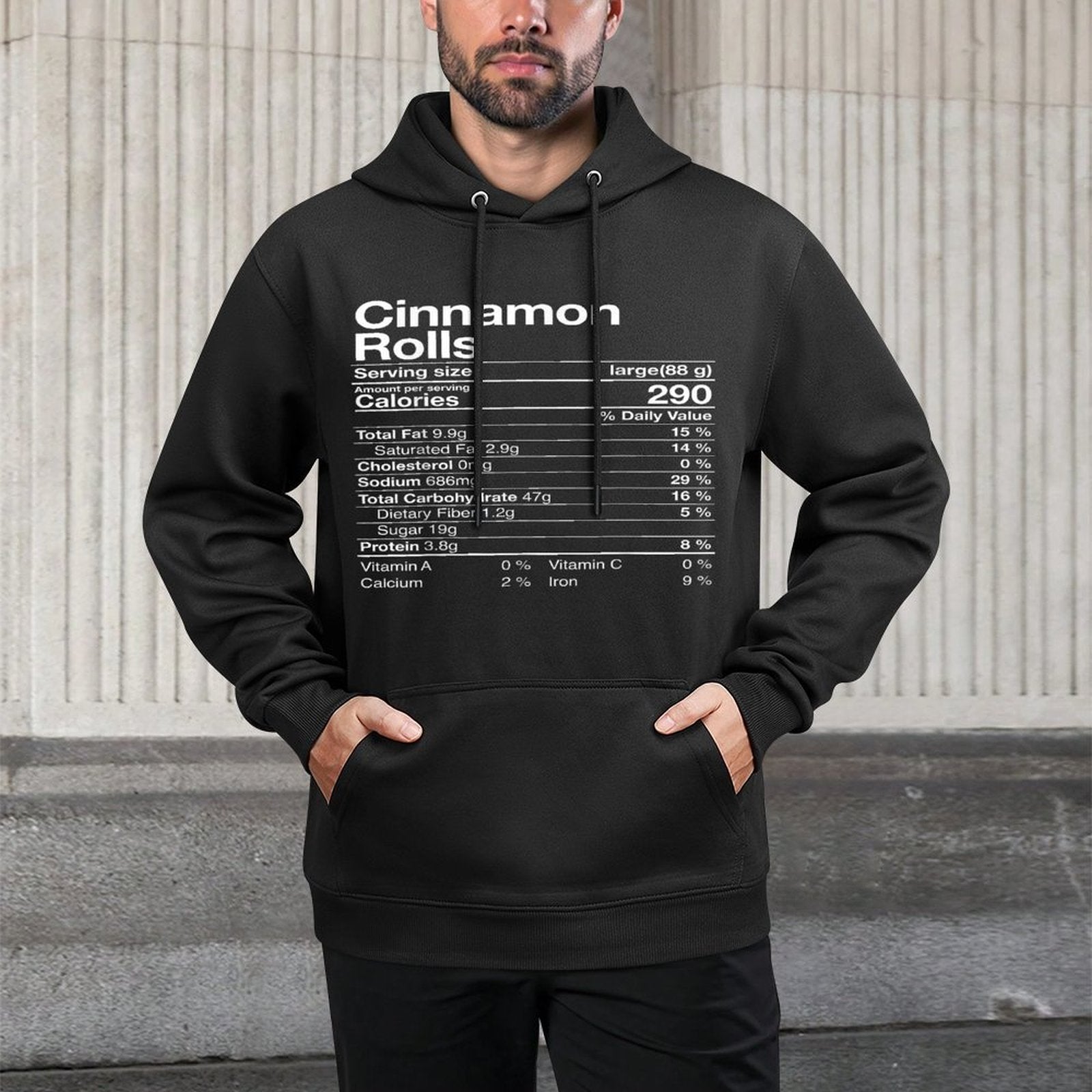Cinnamon Rolls Nutrition Facts Christmas Thanksgiving Gift Durable Construction Hoodie