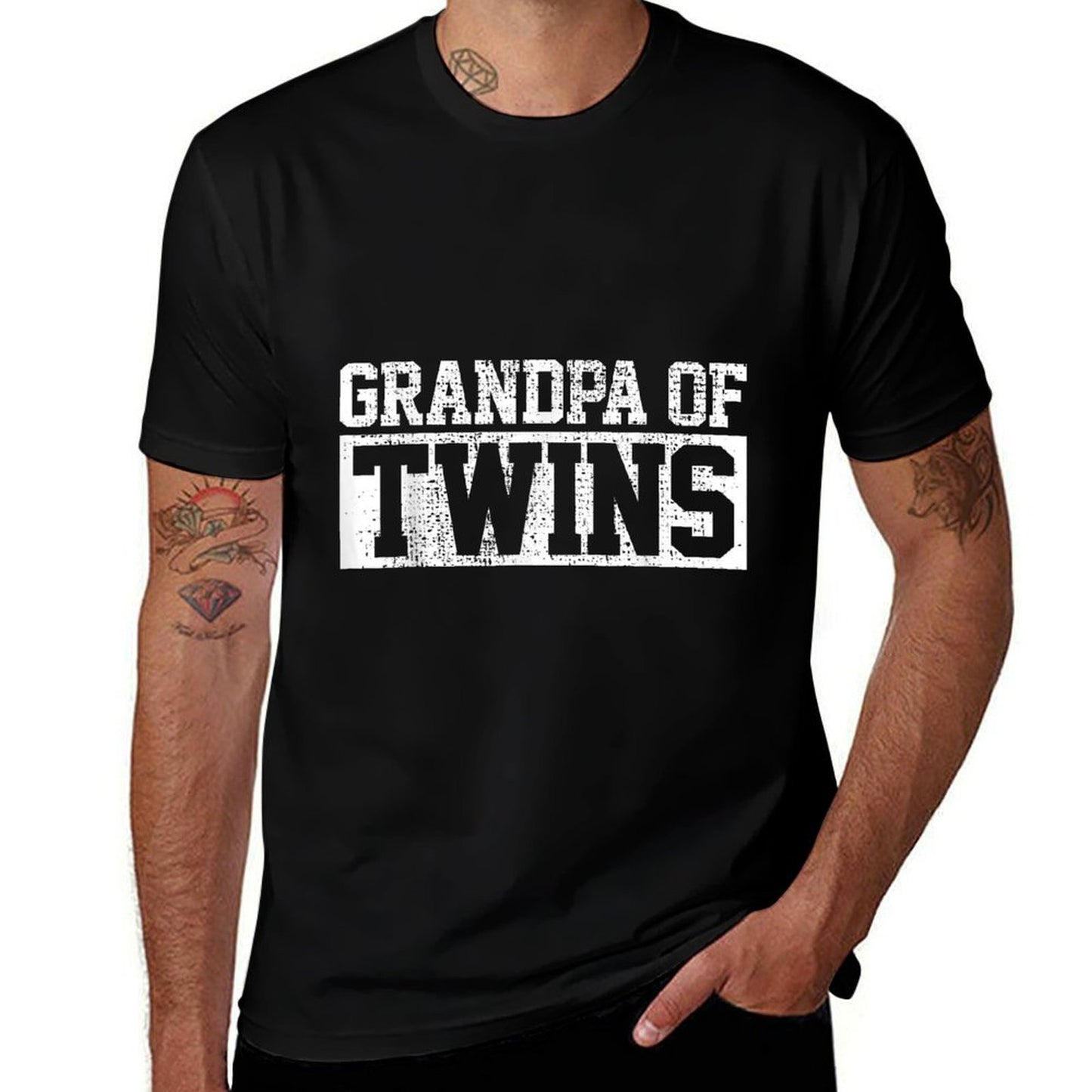 Twins Grandpa Grandfather Breathable T-Shirt
