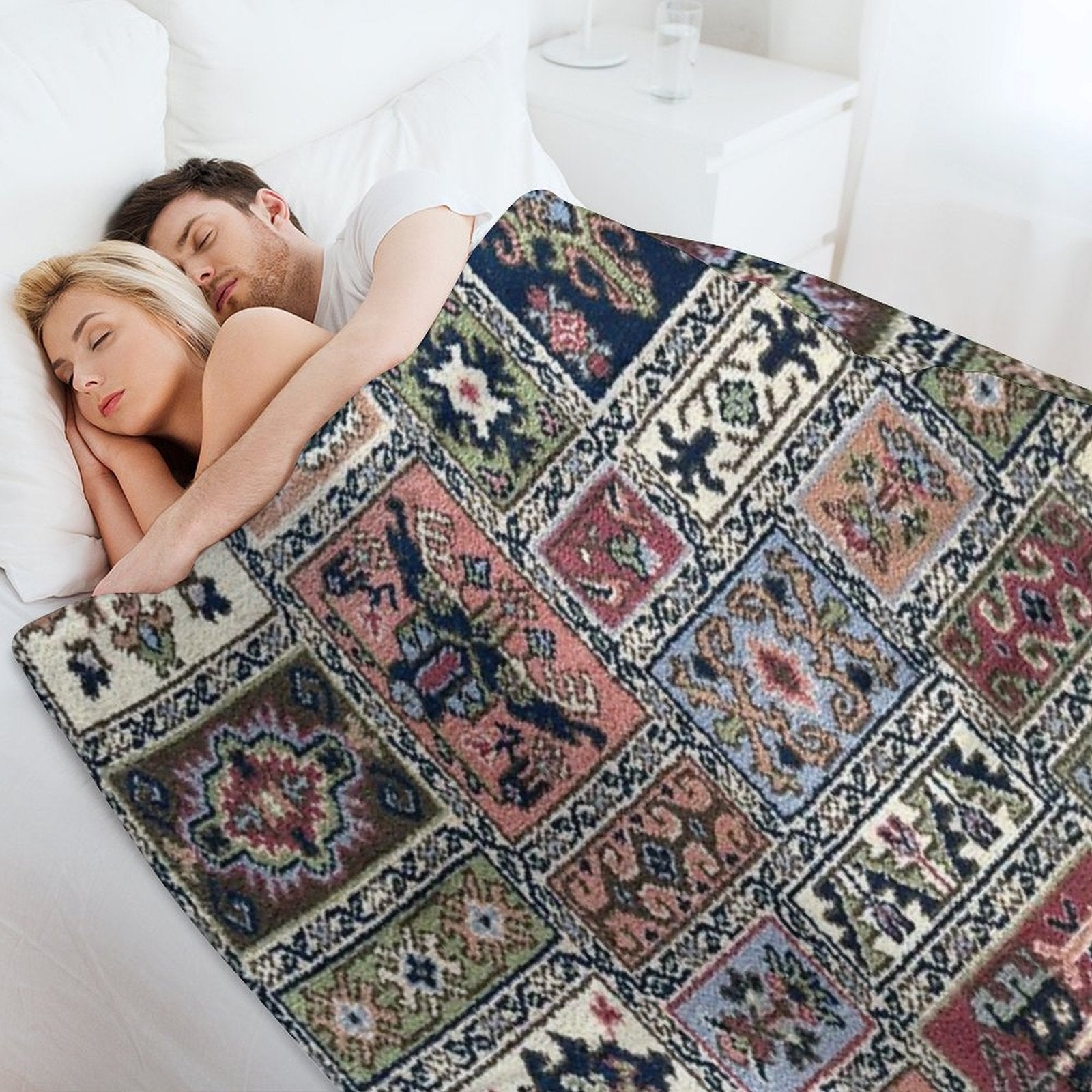 Vintage Capet Style That Massively in Fashion Once Again Easy Care Throw Blanket