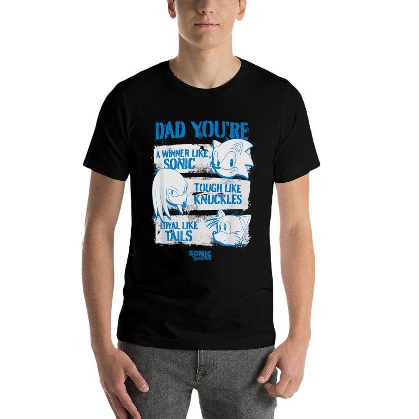 Sonic The Hedgehog Fathers Day Dad Qualities Distressed Classic T-Shirt