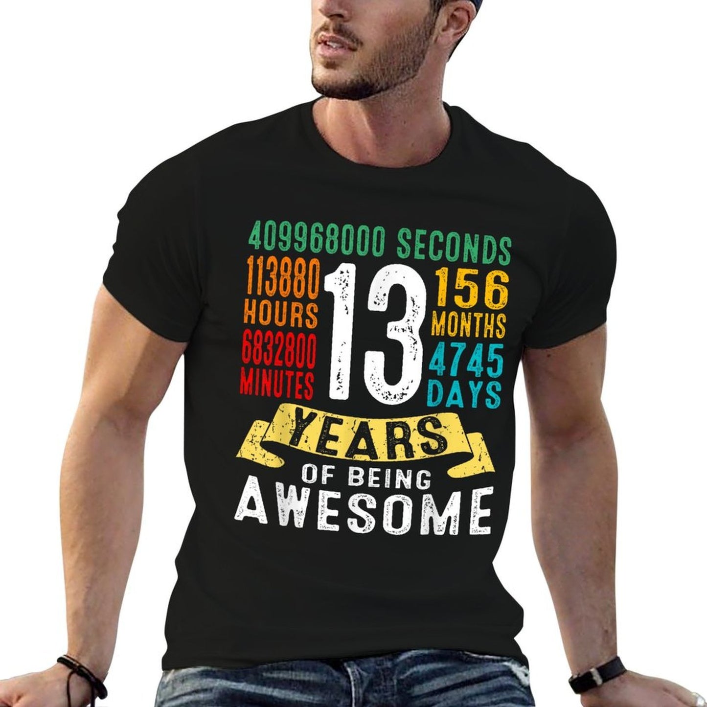 13 Years Old 13th Birthday Gifts Retro Vintage 156 Months Quick-drying T-Shirt