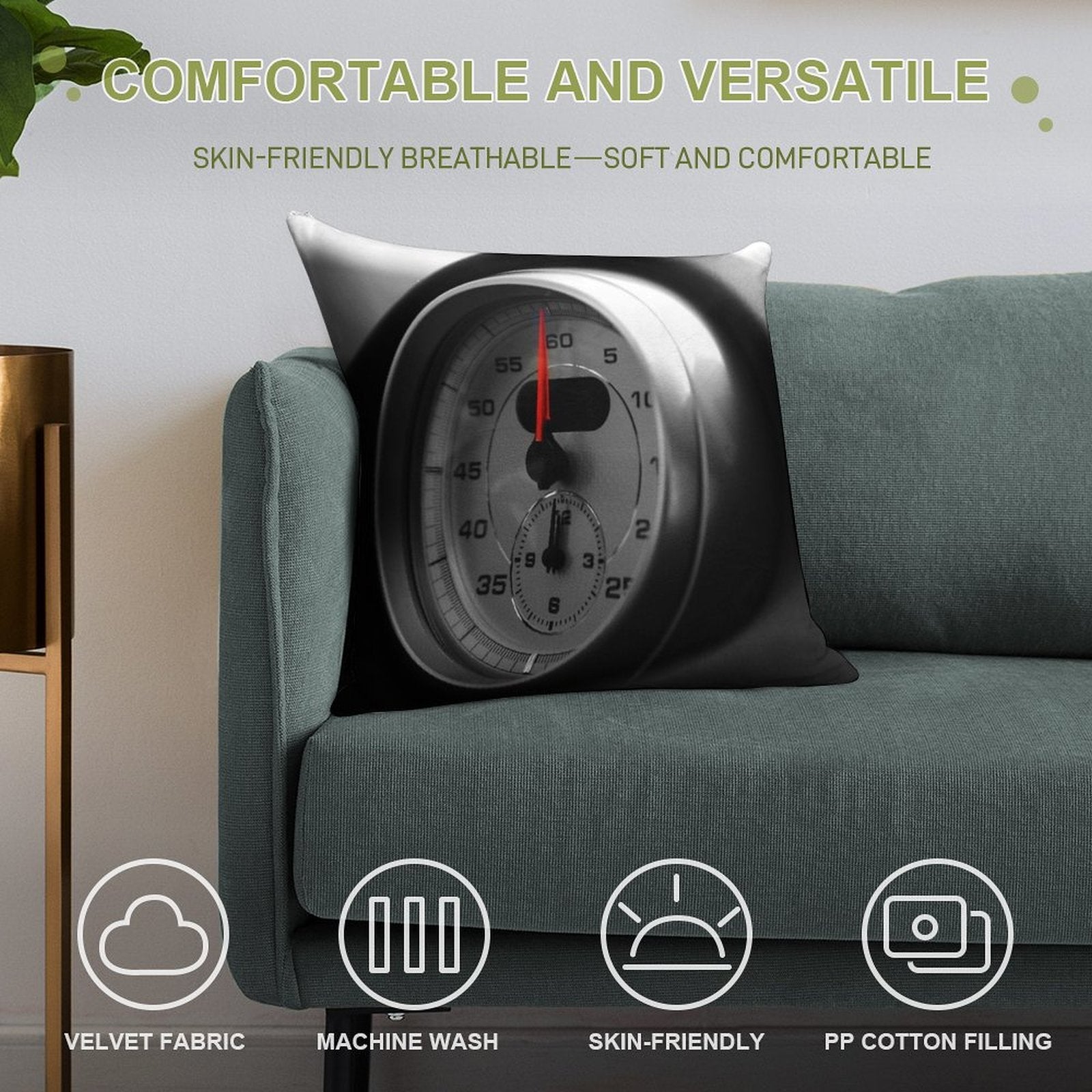 997 Chrono Package Porsche Soft Shrink-Resistant Throw Pillow