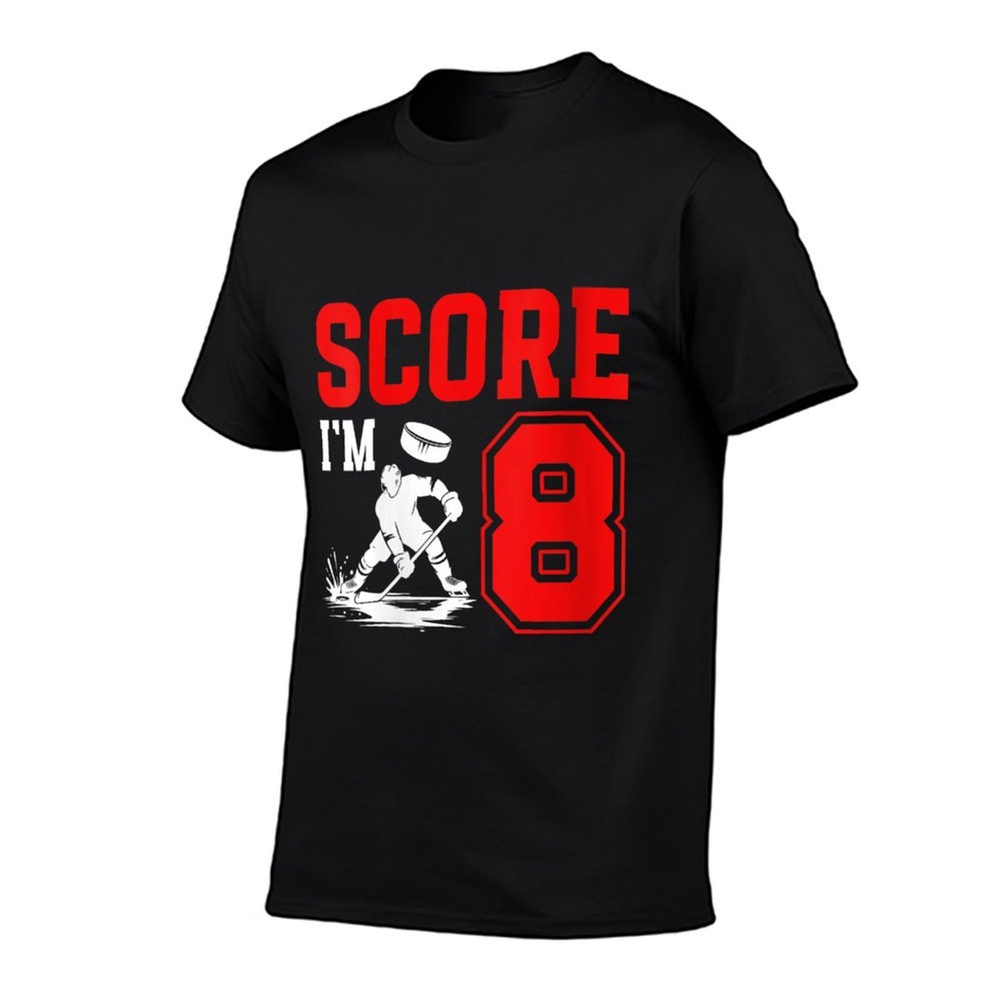 Womens 8th Ice Hockey Birthday Eight Year Old Ice Hockey Player Wrinkle-resistant T-Shirt