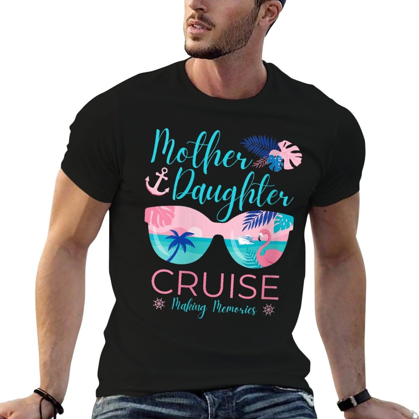 Womens Mother Daughter Cruise Trip Matching Cruising Squad Womens Rolled Sleeves T-Shirt
