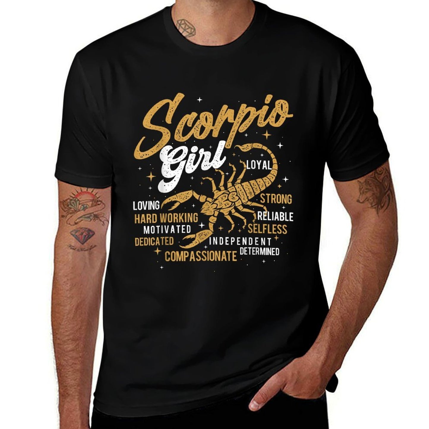 Scorpio Girl - Horoscope Astrology Zodiac Sign Birthday Trendy Pattern T-Shirt