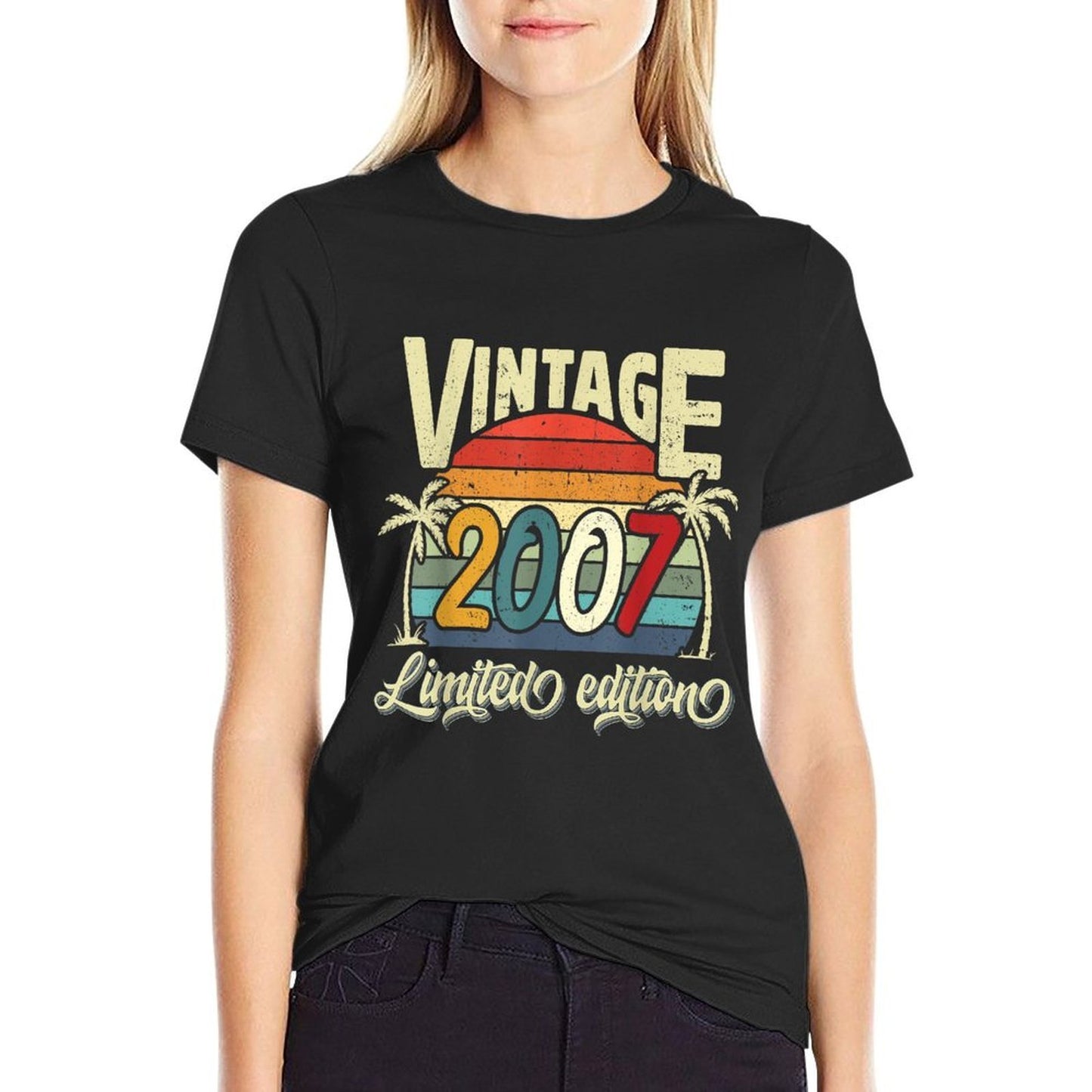 Vintage 2007 18th Birthday Limited Edition 18 Years Old Bday Easy-care T-Shirt