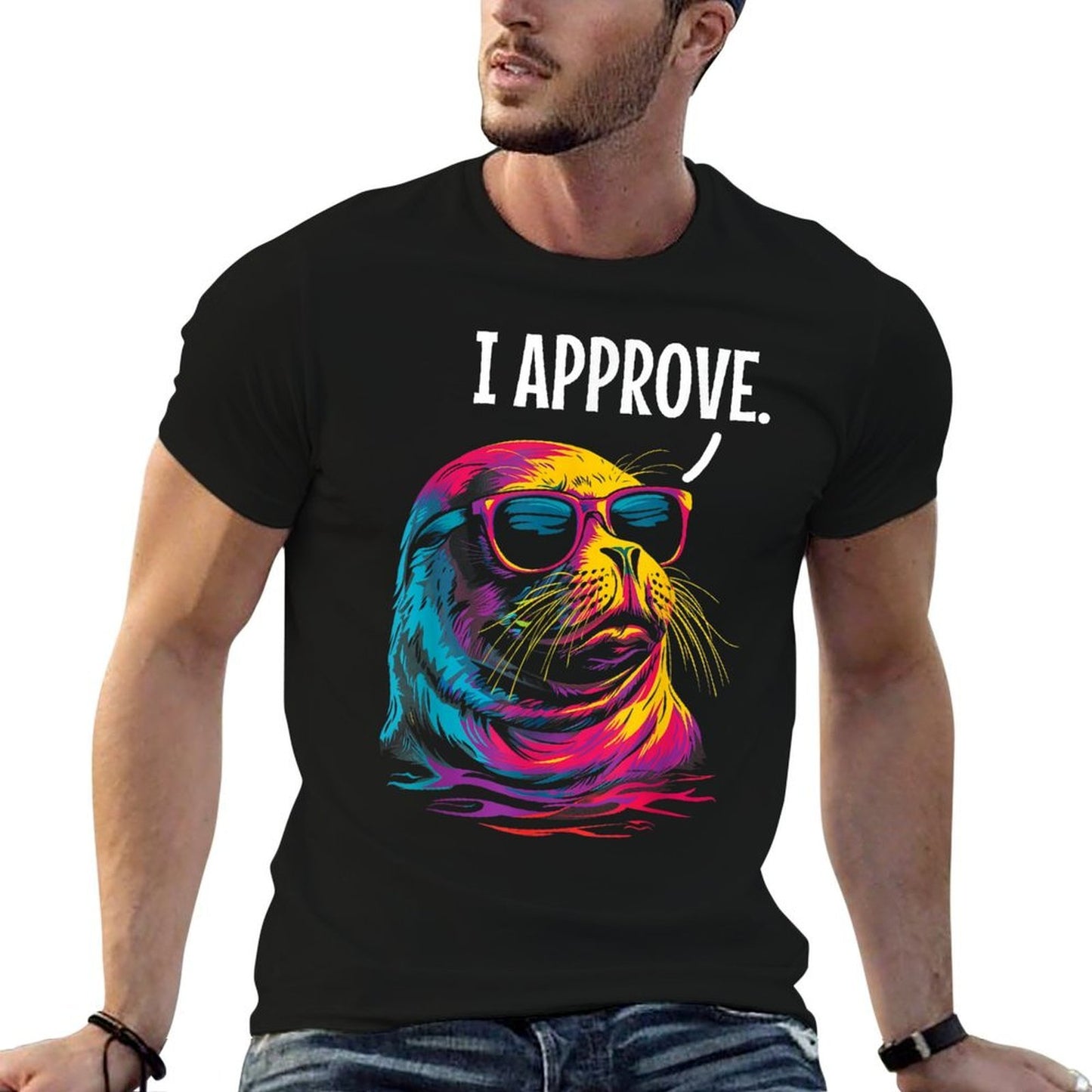 Seal Of Approval Funny Sea Lion Seal Lover Stretchy T-Shirt