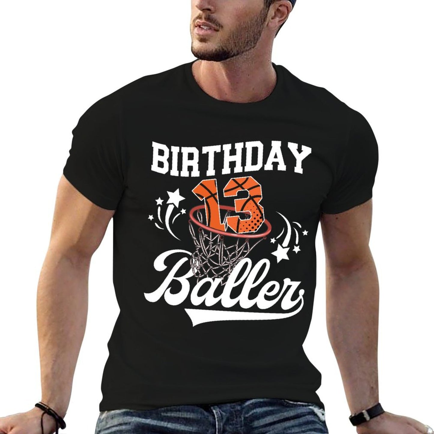 13th Basketball Birthday Thirteen Year Old Basketball Player Odor-resistant T-Shirt