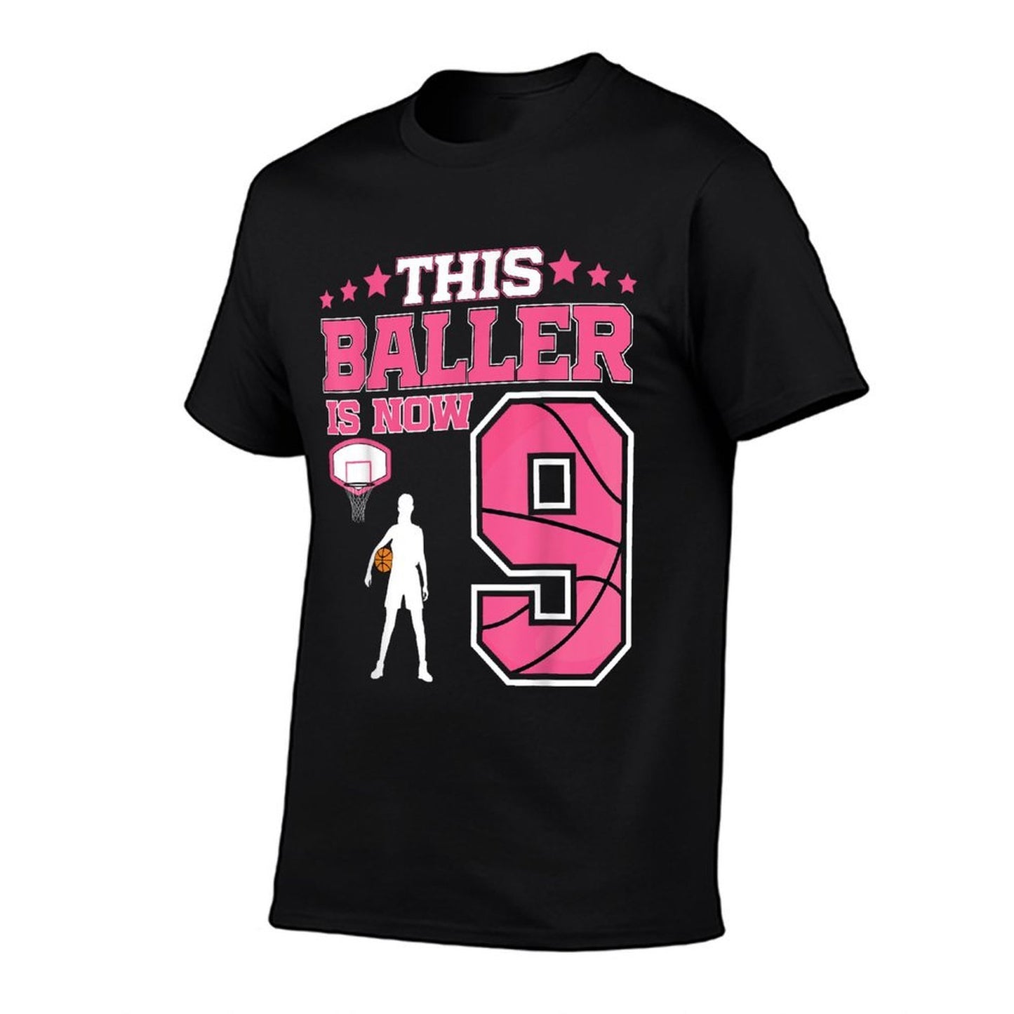 This Baller Is Now 9 Year Old Basketball 9th Birthday Girls Odor-resistant T-Shirt