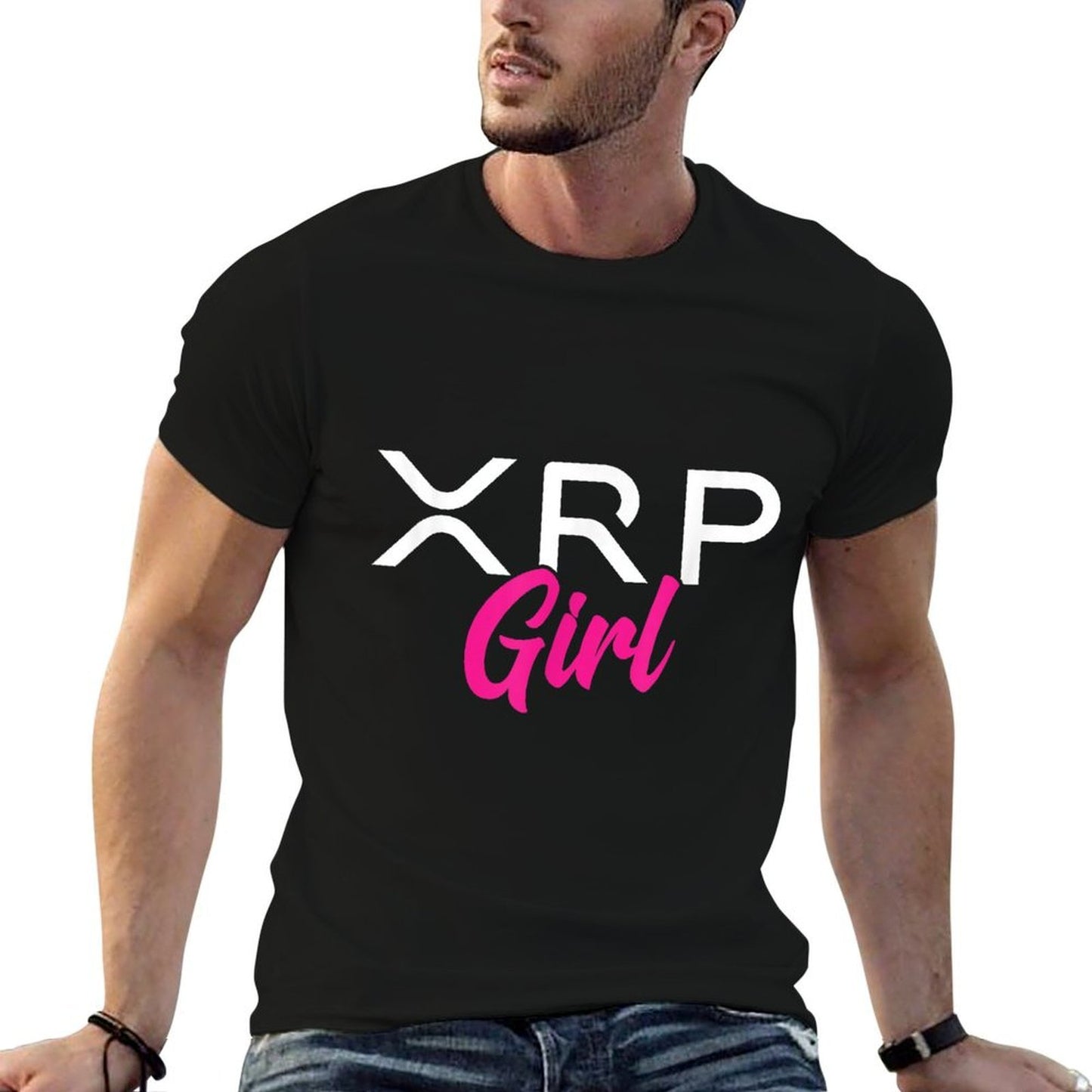 XRP Cryptocurrency - XRP Girl - Crypto Currency - XRP Polyester Blend T-Shirt