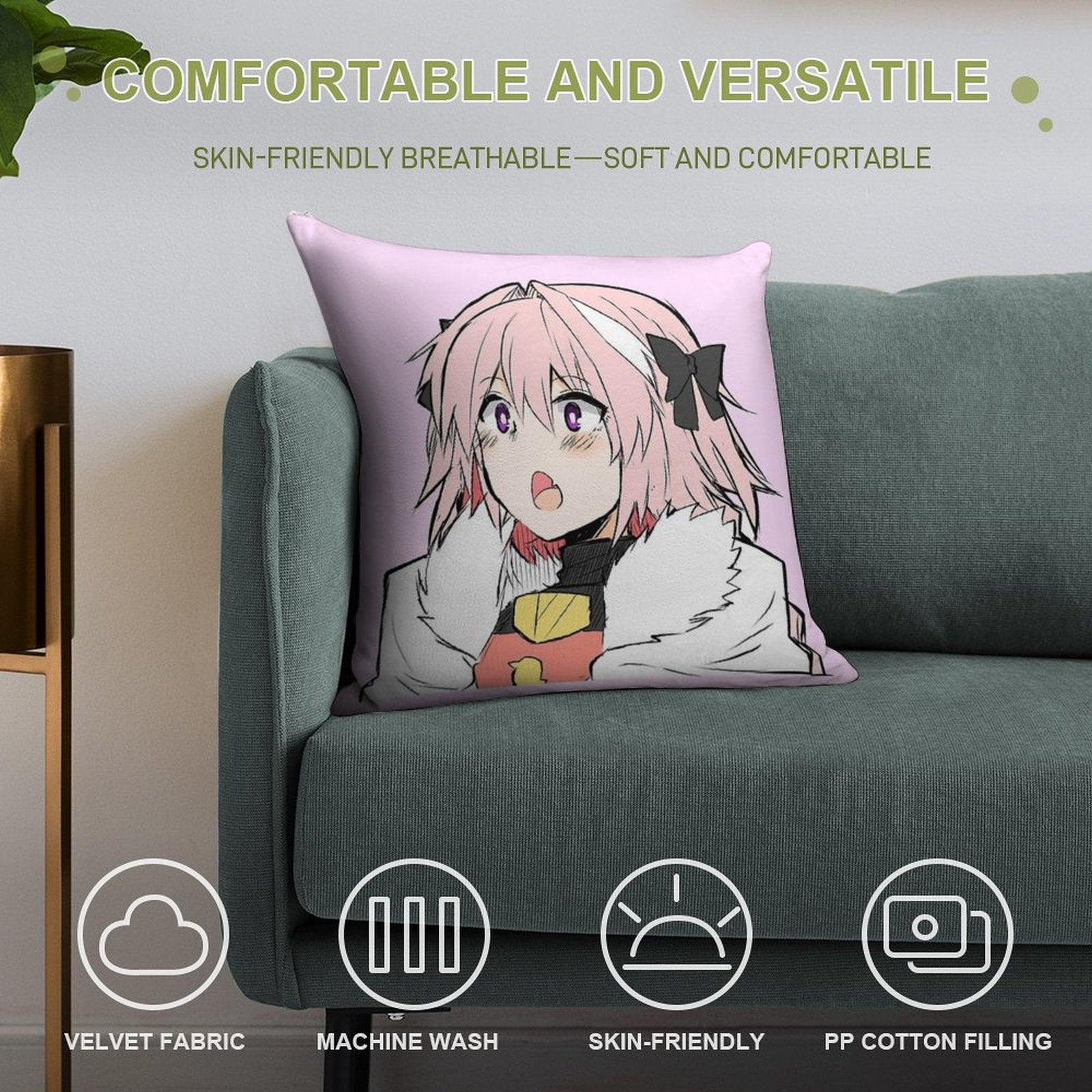 Astolfo Soft Multiple Sizes Throw Pillow