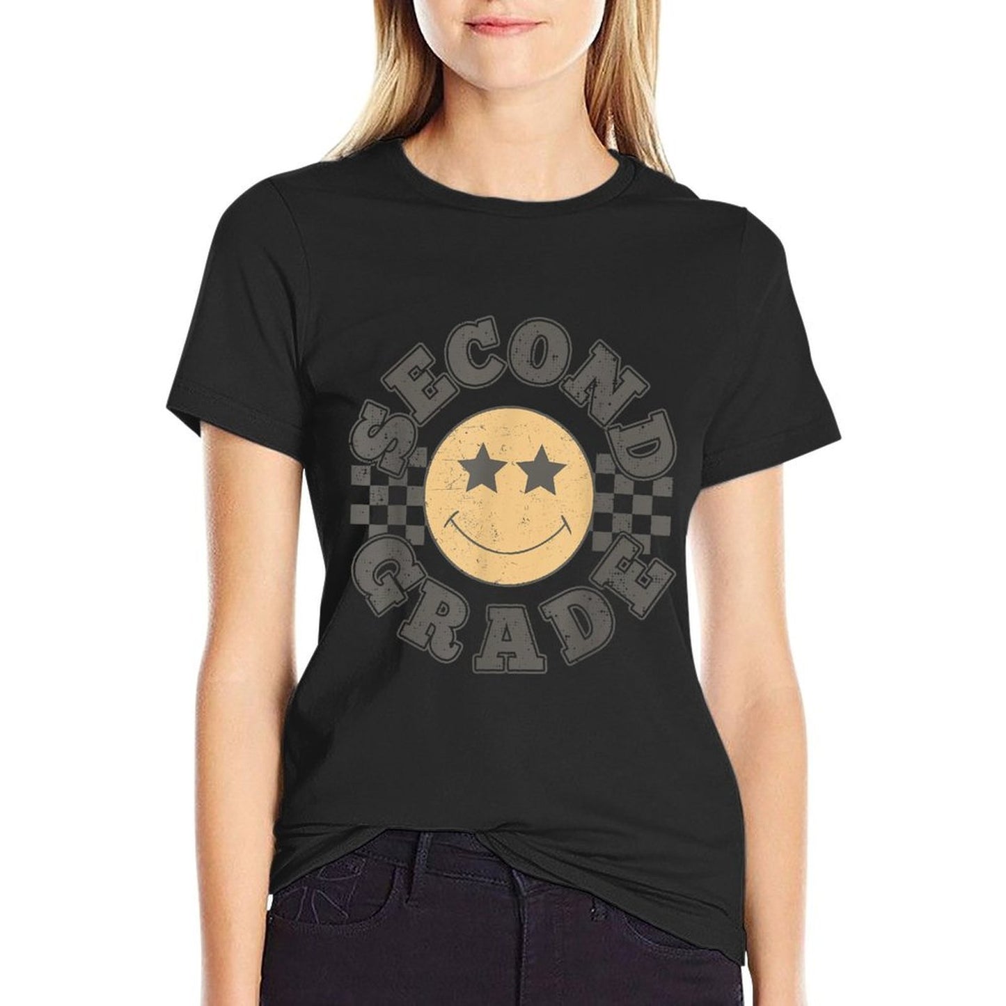 Second Grade Teacher First Day Of 2nd Grade Back To School Trendy Pattern T-Shirt