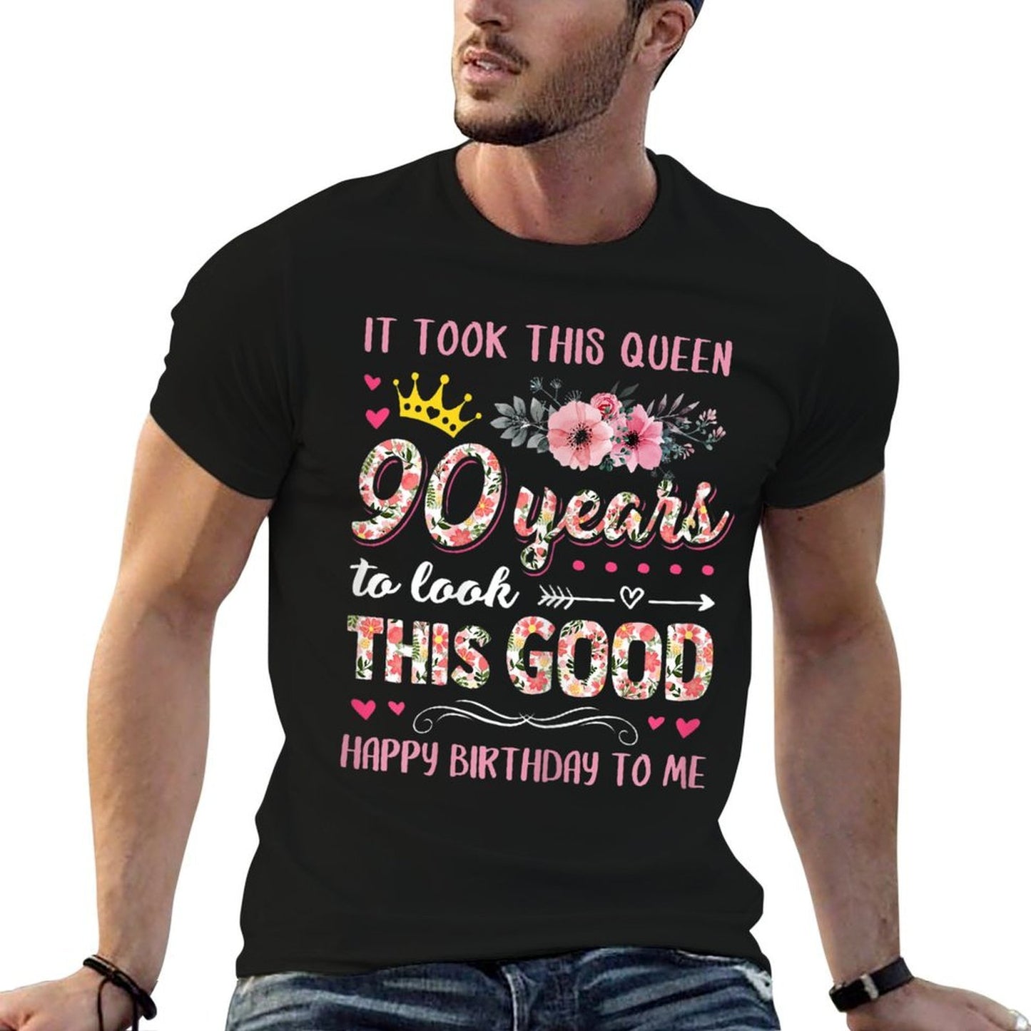Womens It Took This Queen 90 Years To Look This Good 90th Birthday Comfortable T-Shirt