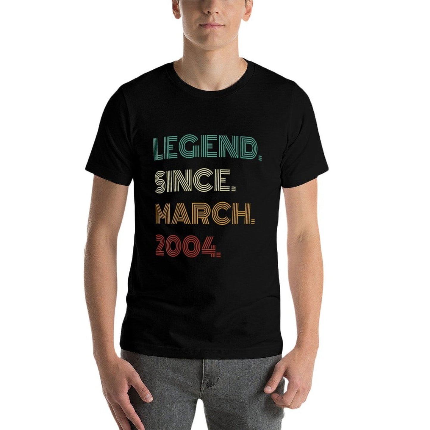 21 Years Old Legend Since March 2004 21st Birthday Eco-friendly Material T-Shirt