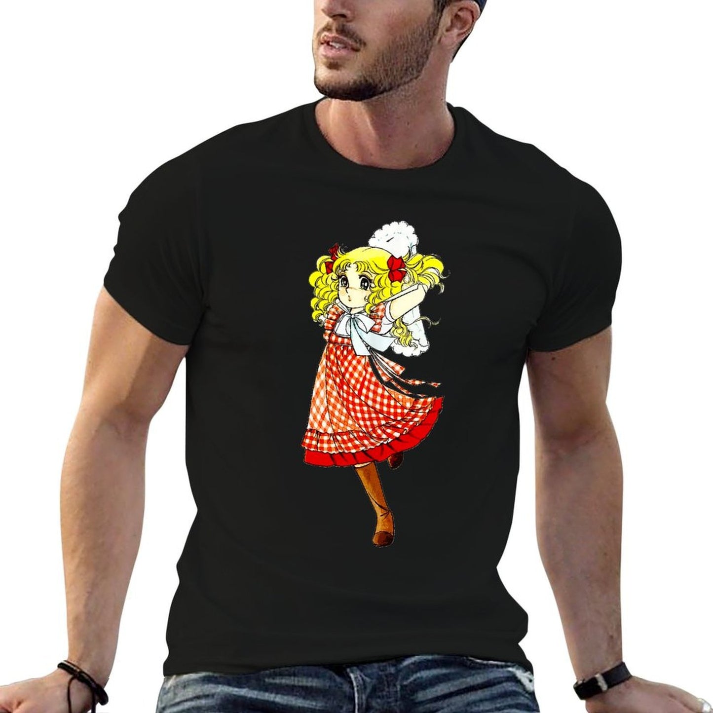 Retro Japanese Vintage Candy 80s Streetwear Anime Manga  Wrinkle-resistant T-Shirt