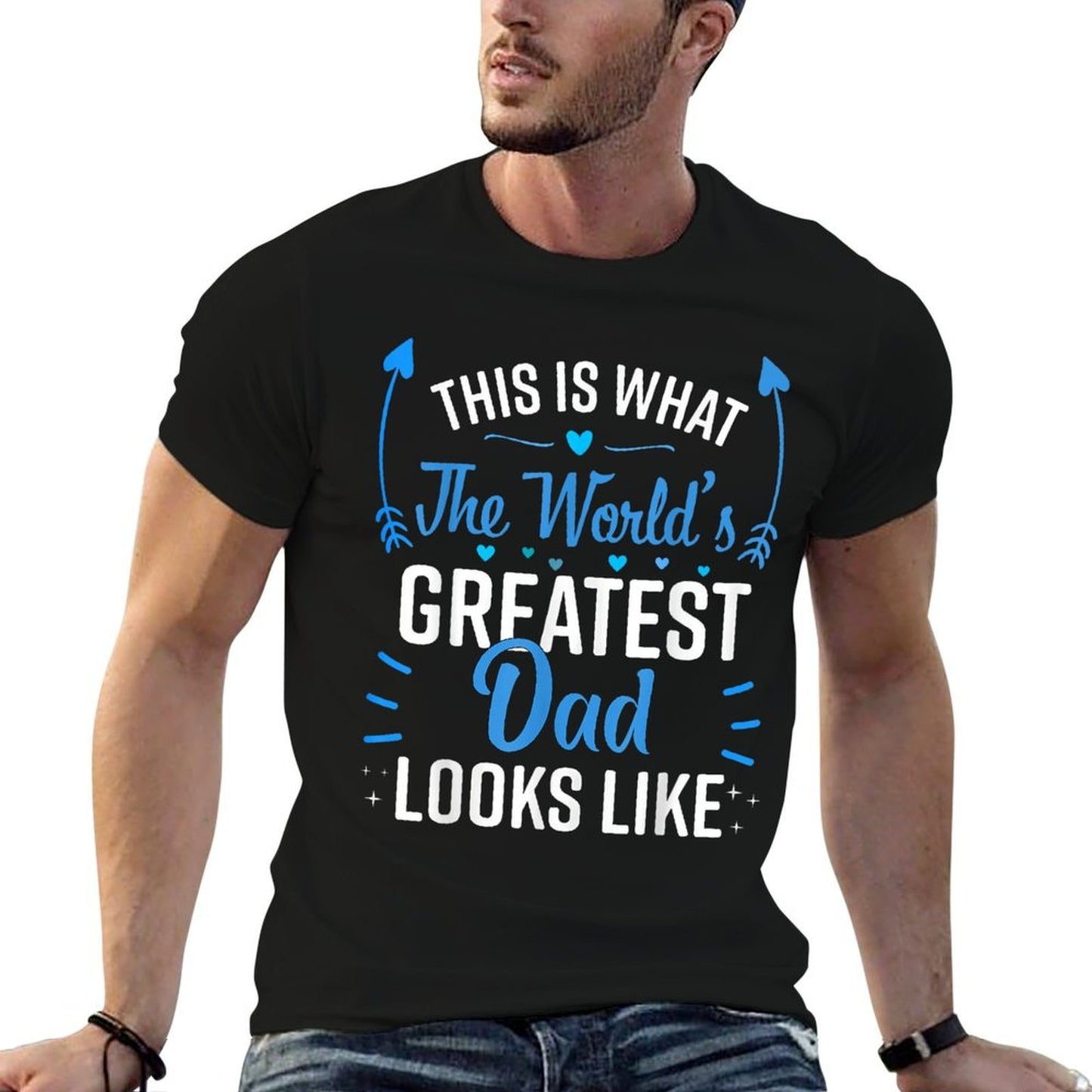 This Is What Worlds Greatest Dad Looks Like Fathers Day Soft T-Shirt