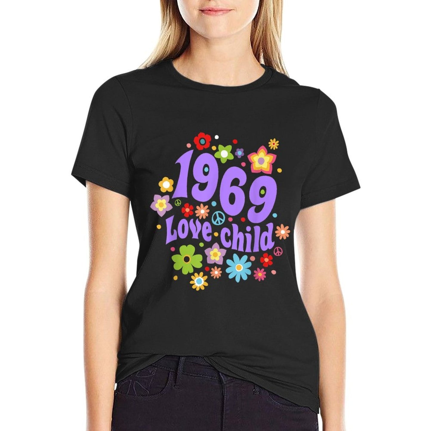 1969 Love Child - Hippie 50th Birthday 1969 Retro T-shirt Relaxed-fit T-Shirt