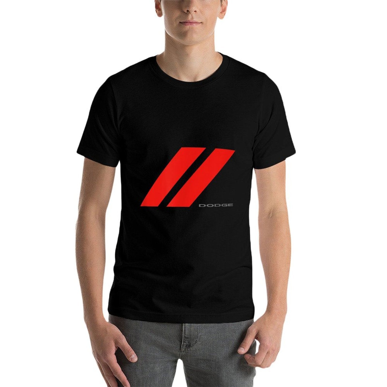 Dodge Rhombus Logo  Ribbed Collar T-Shirt